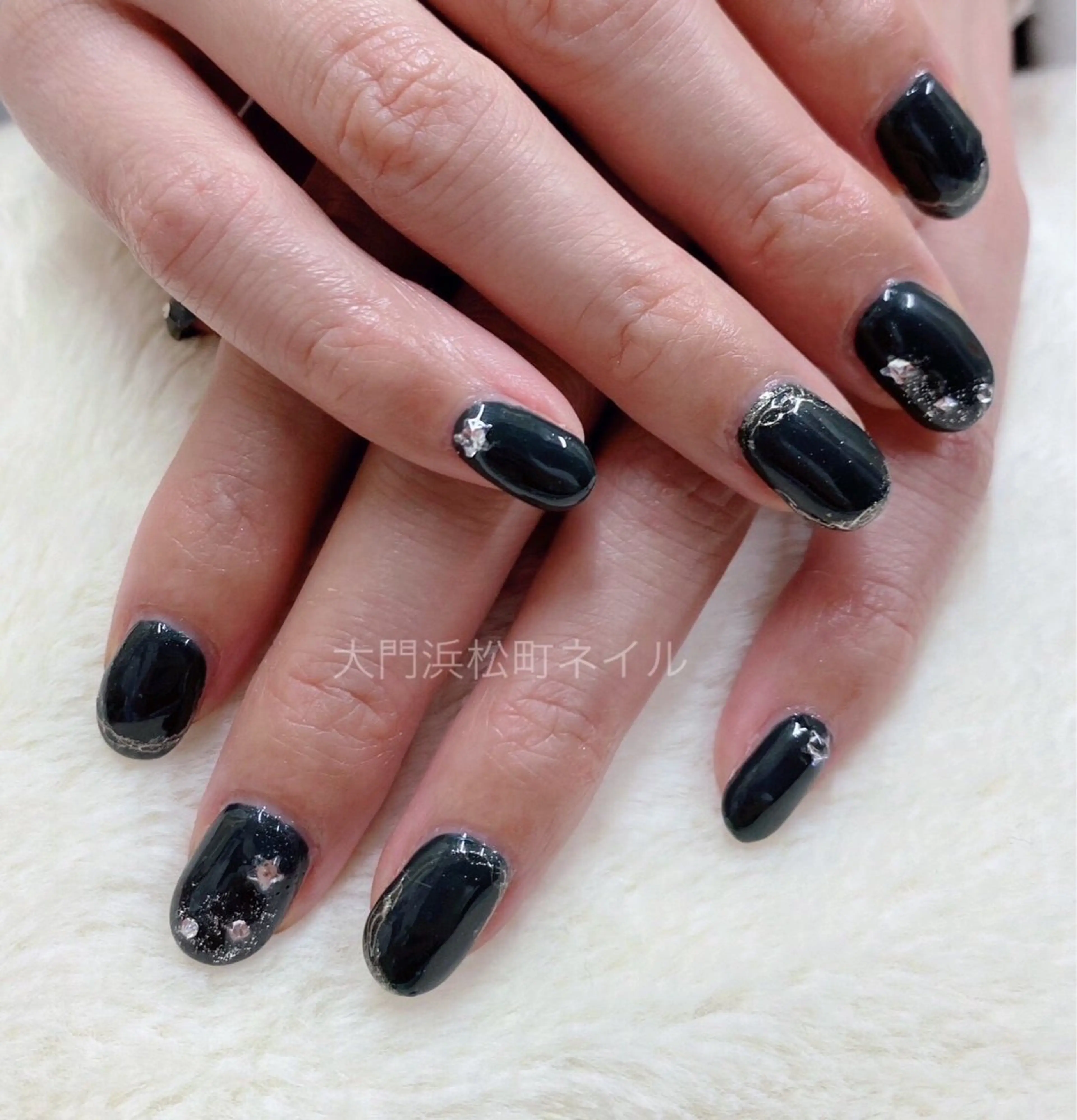 ネイル フレンチネイル ガラスフレンチ マグネットネイル マグネットフレンチ ミラーネイル ハンドネイル ハンドケア 大門浜松町 ネイルのネイルデザイン