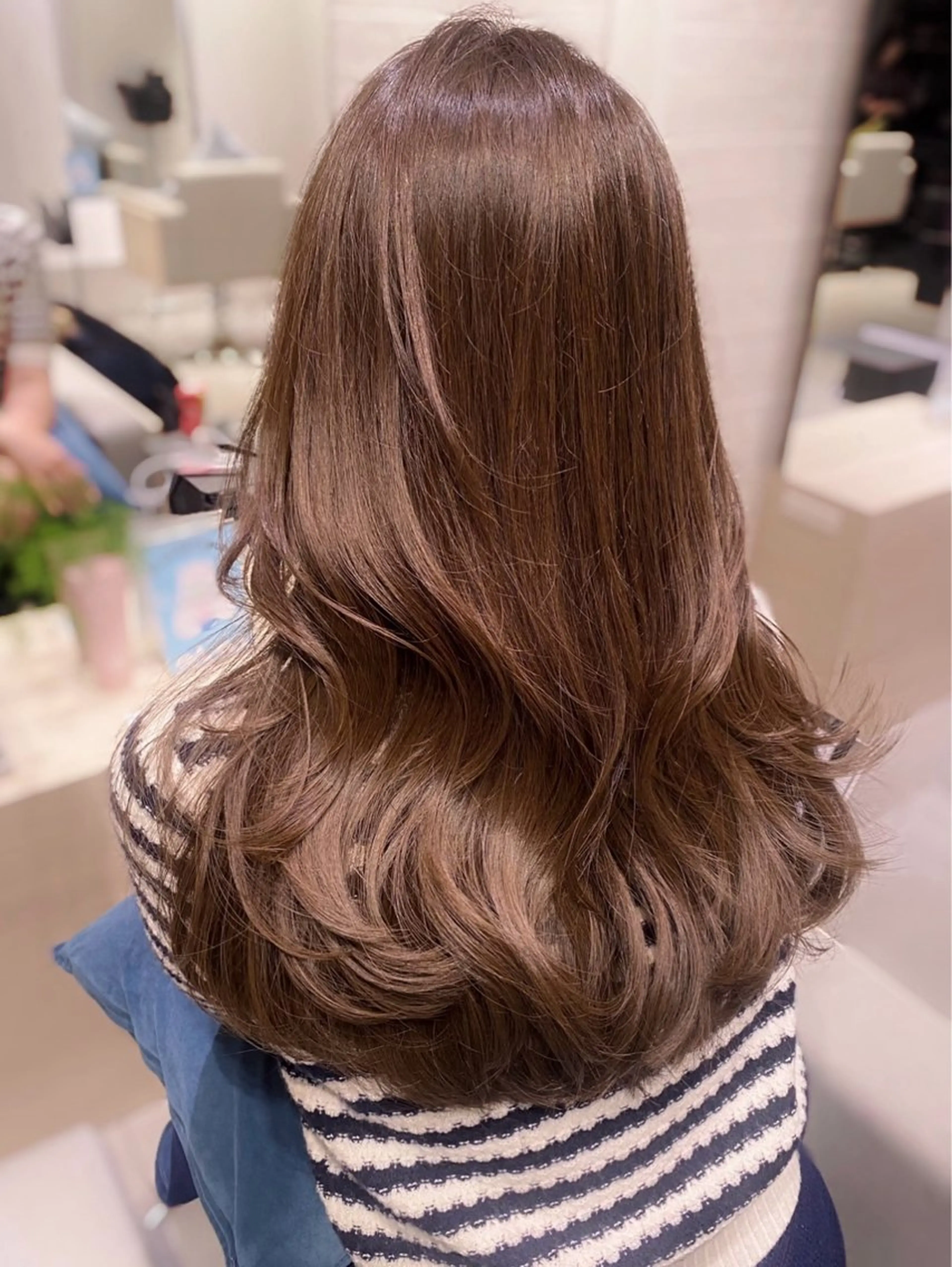 セミロング カラー ブリーチ ブラウンカラー ブリーチなしカラー 韓国風ヘア カット ヘアカラー トリートメント 銀座/髪質改善/韓国 カラー🍓原田侑依のヘアスタイル