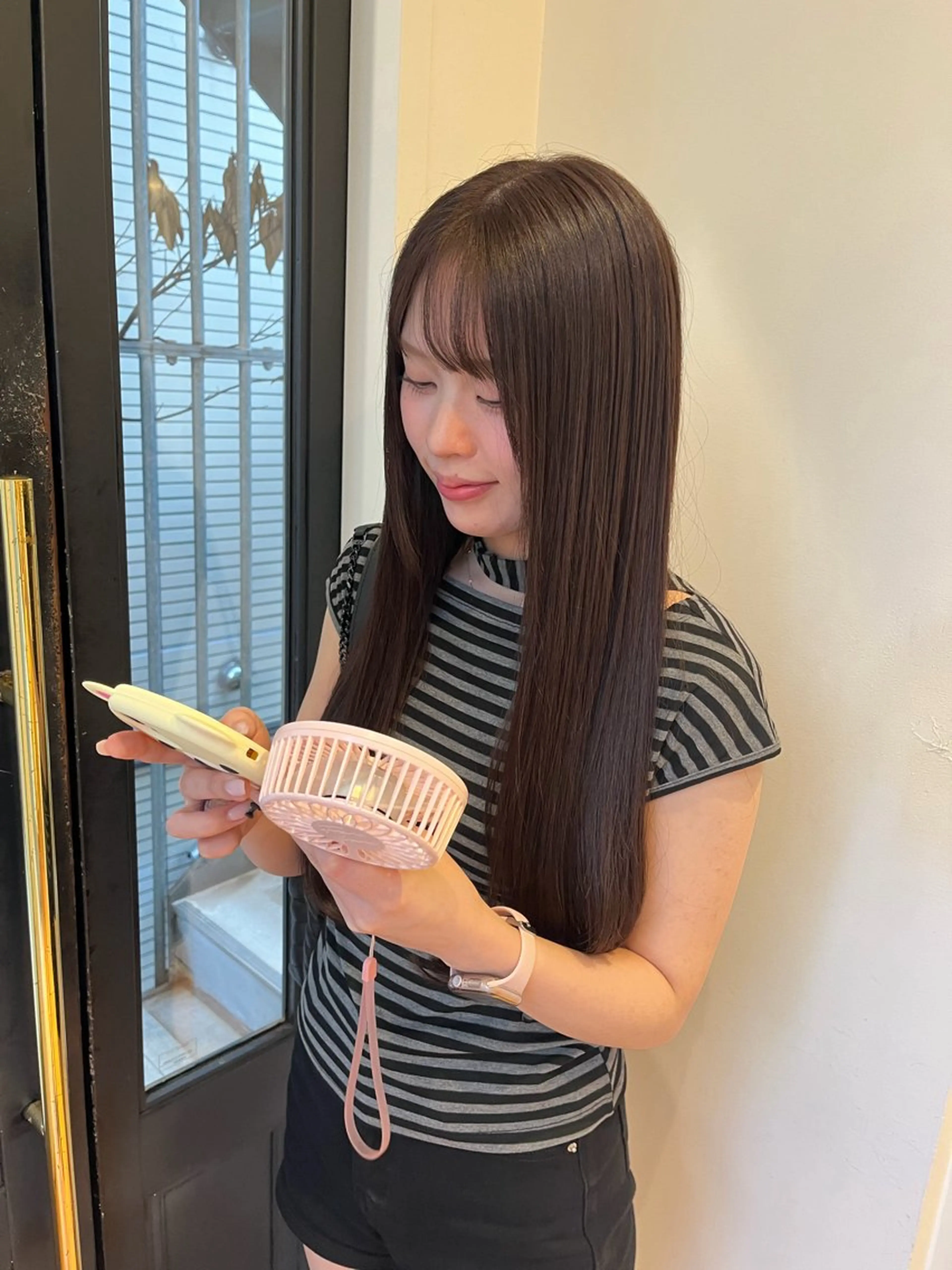 ロング 縮毛矯正 トリートメント るな/暖色、 ベージュカラー🎀のヘアスタイル