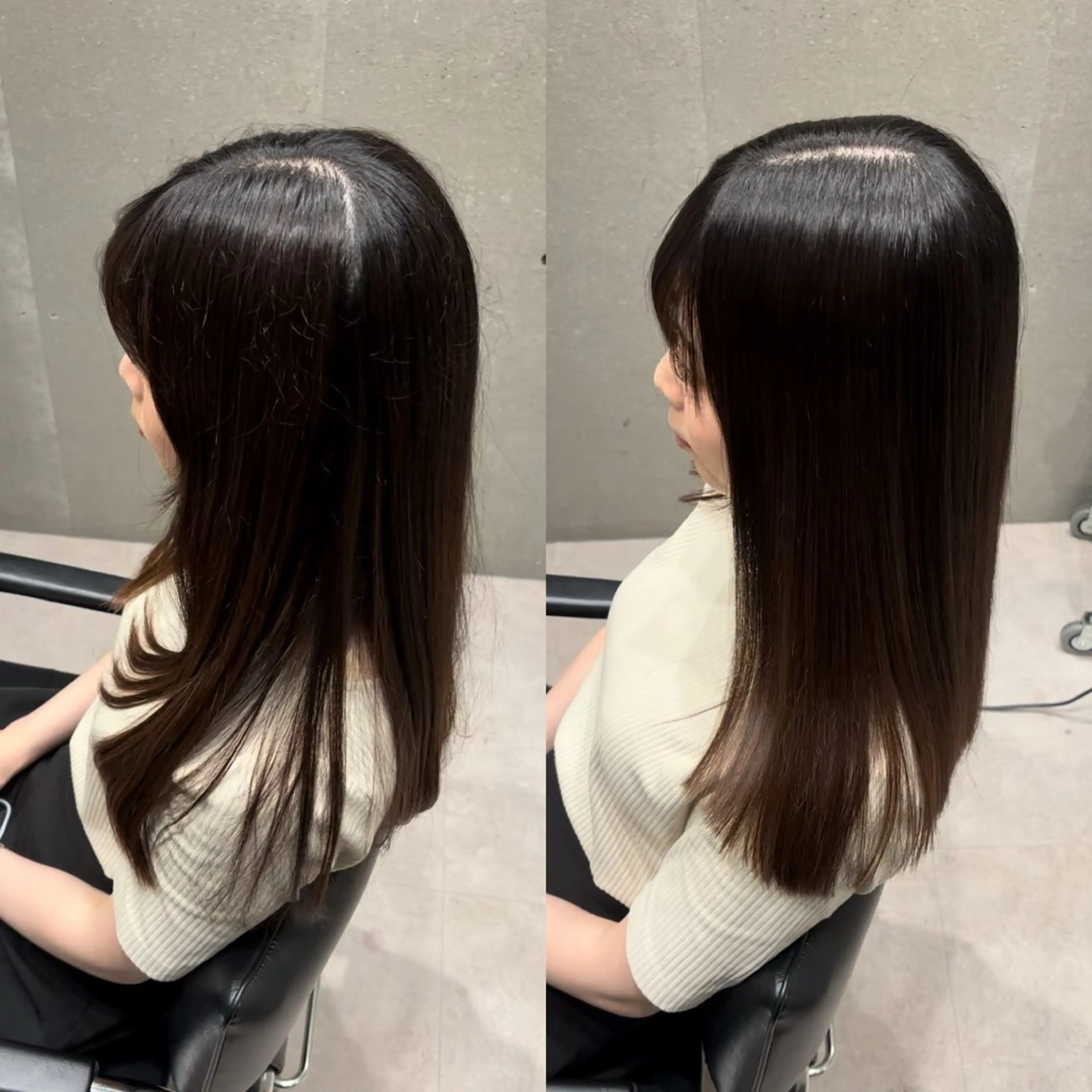 ミディアム 縮毛矯正 トリートメント カット 縮毛矯正 トリートメント 髪質改善ヘアケア 艶髪特化/上田のヘアスタイル