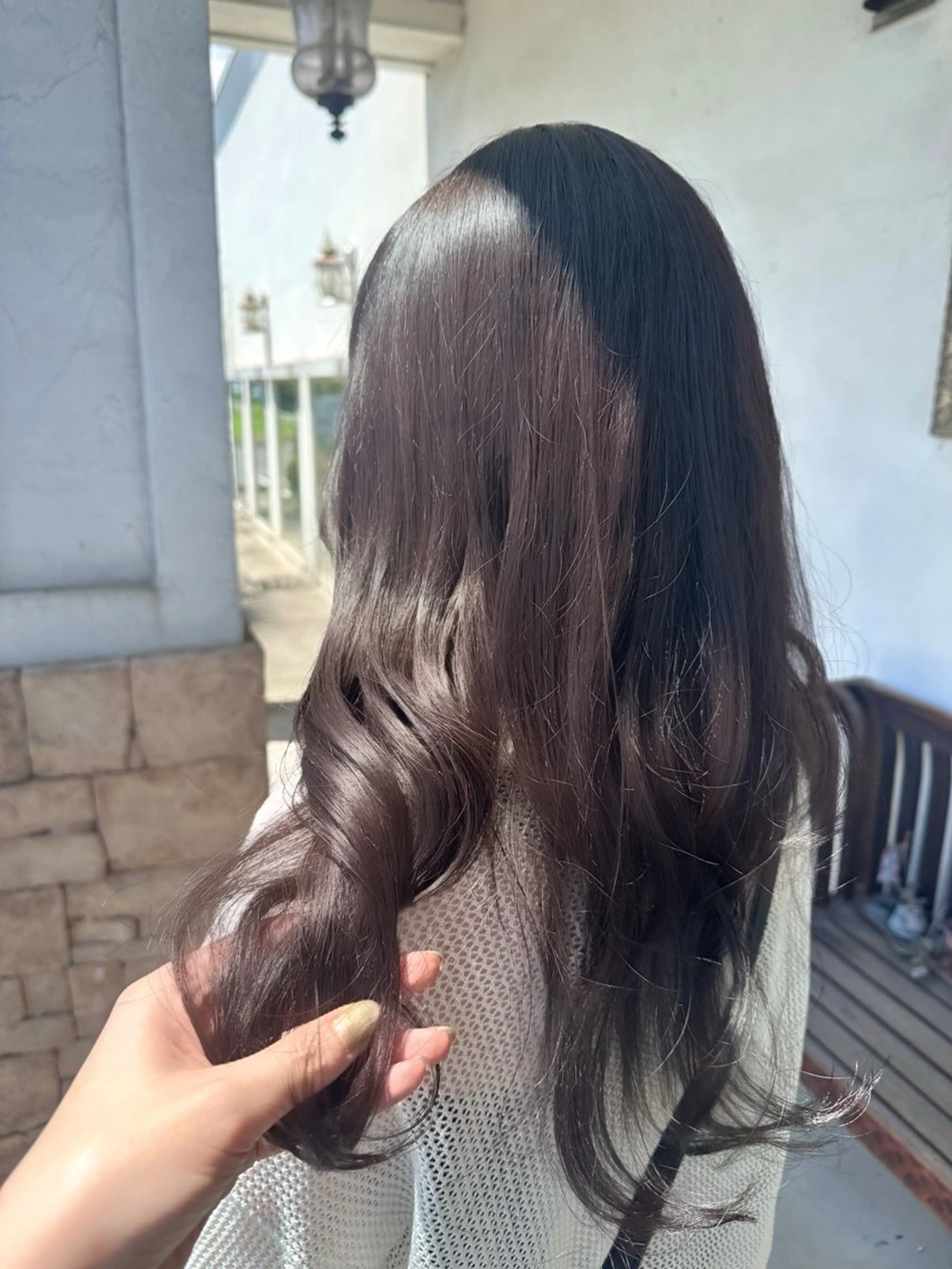 ミディアム カラー ブラウンカラー ココアブラウン ヘアカラー トリートメント 井上 莉緒のヘアスタイル
