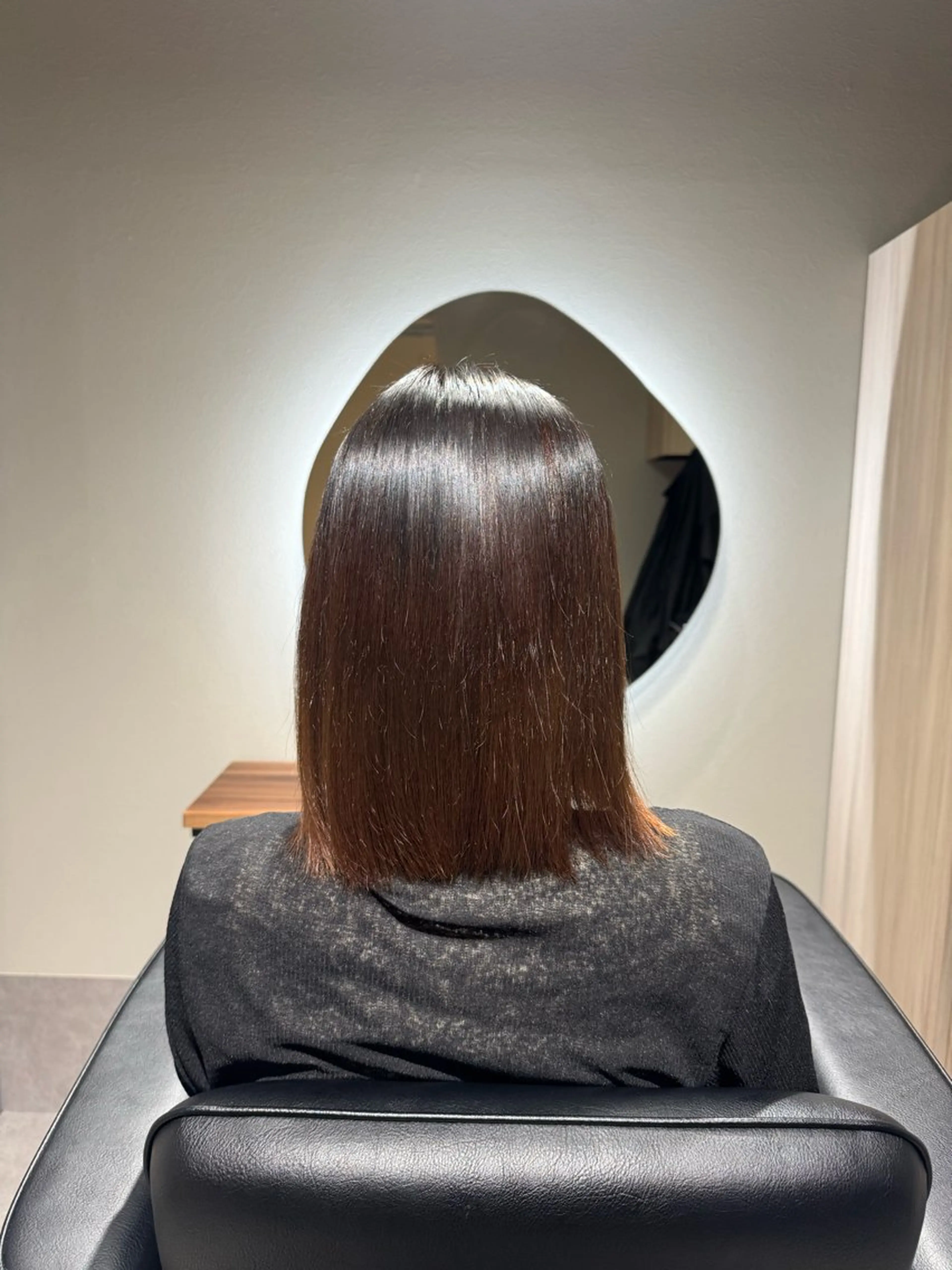 ミディアム 縮毛矯正 トリートメント NAVY 橋本心 縮毛矯正のヘアスタイル