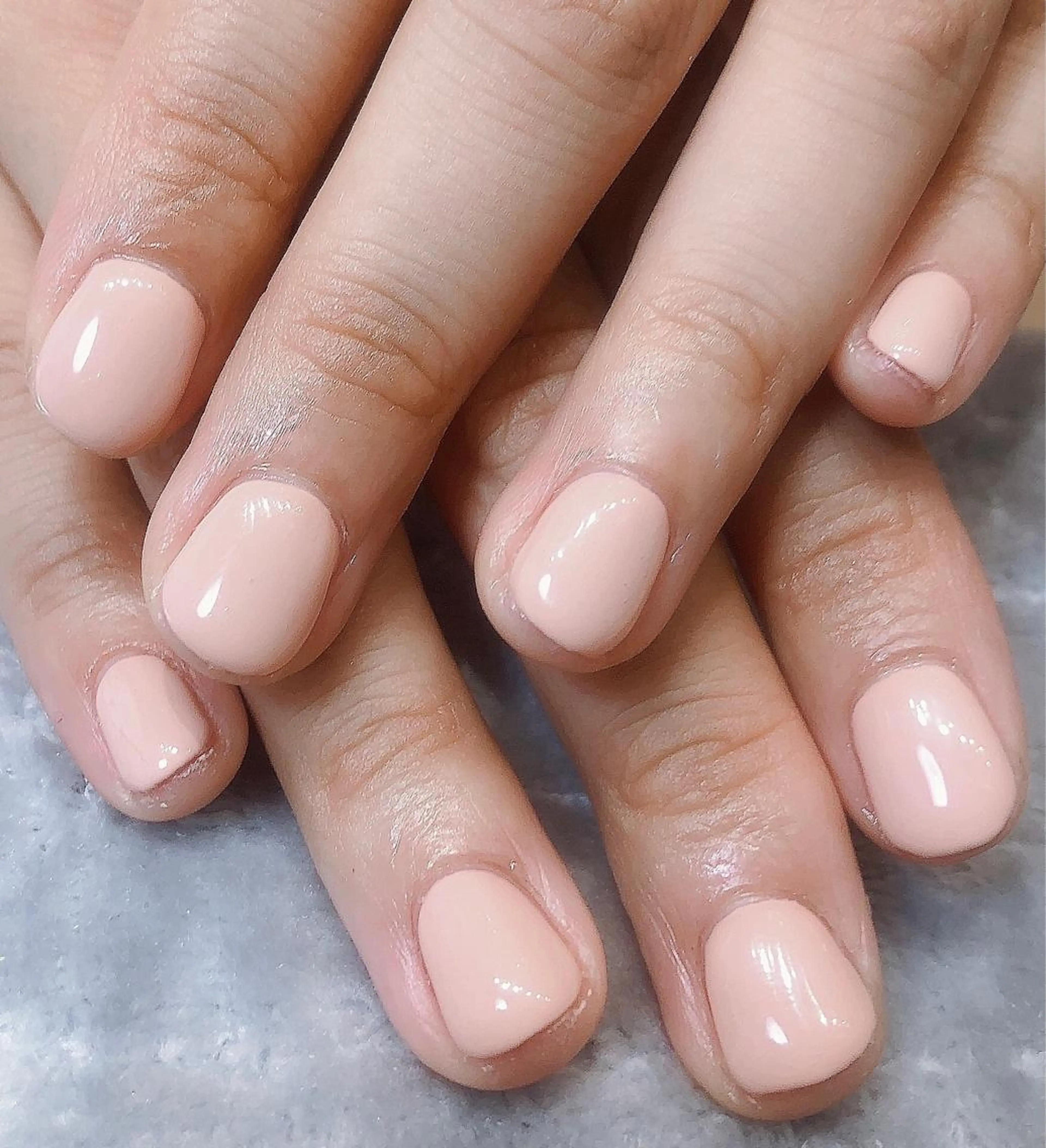 ネイル オフィスネイル ワンカラーネイル ピンク ピンクベージュ bijou nails所属・bijou nails　蓮のネイルデザイン