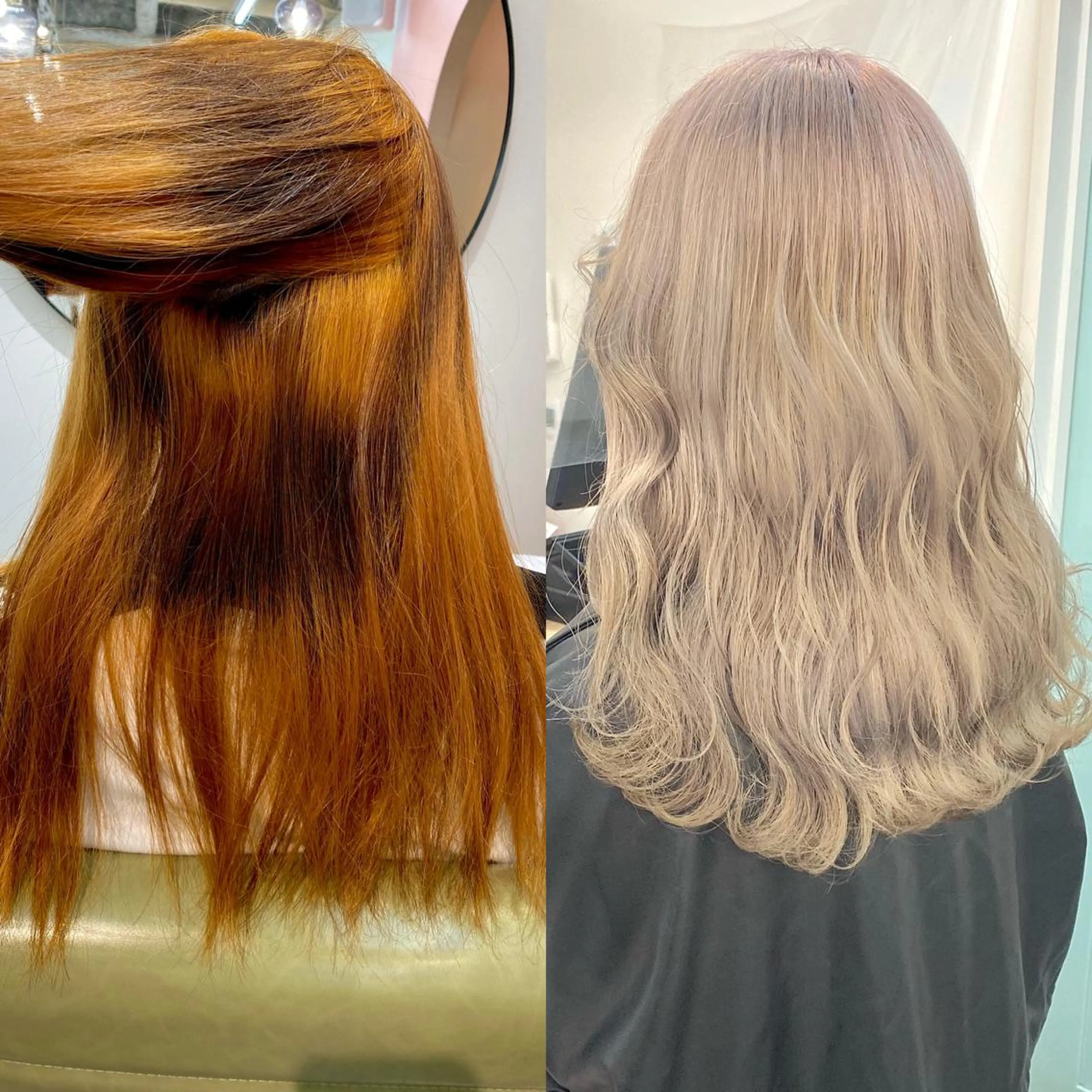 セミロング カラー ブリーチ ヘアカラー トリートメント ヘアセット 💘カラー特化美容師 尾崎拓己のヘアスタイル