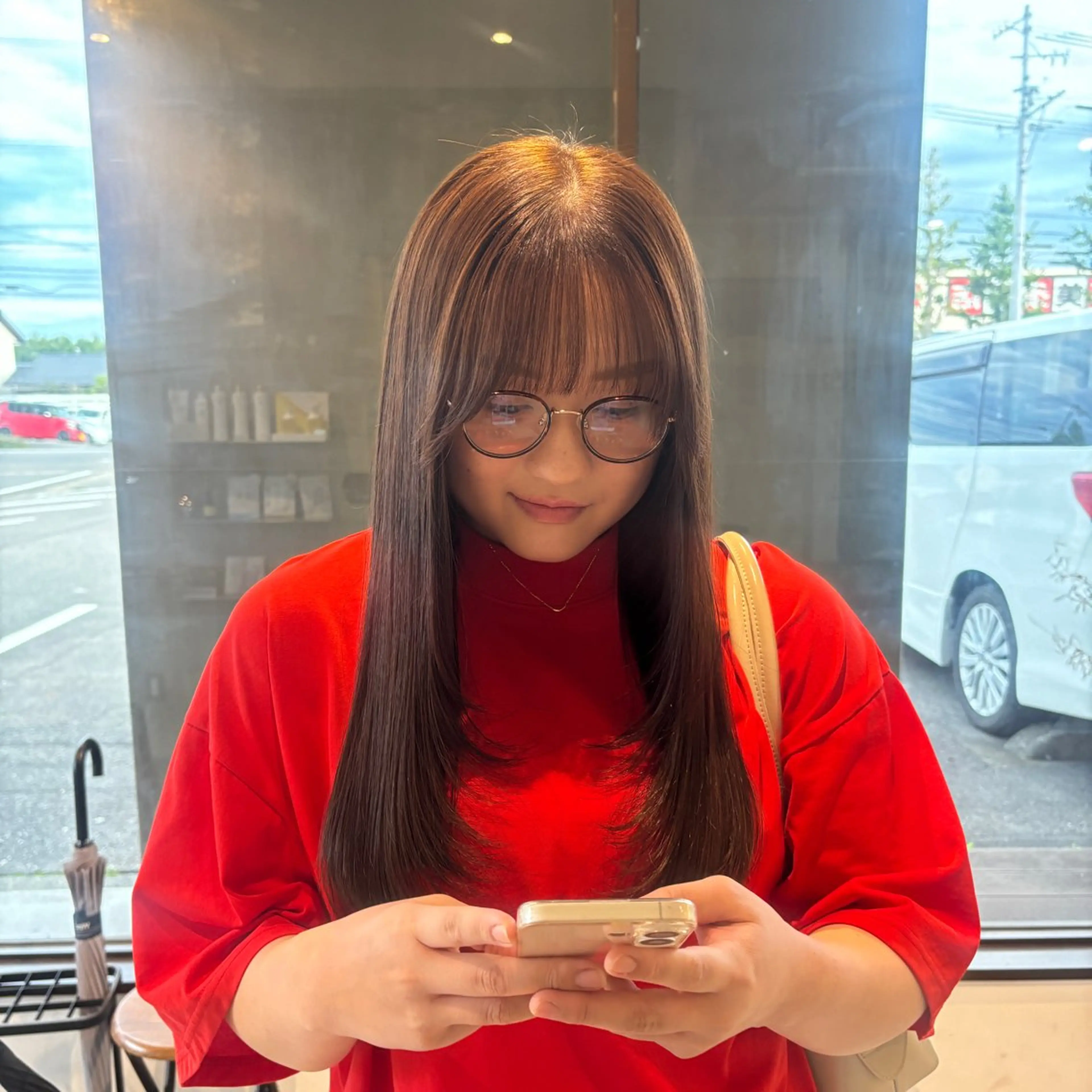 ロング カラー カット ヘアカラー トリートメント 小木曽 里華のヘアスタイル