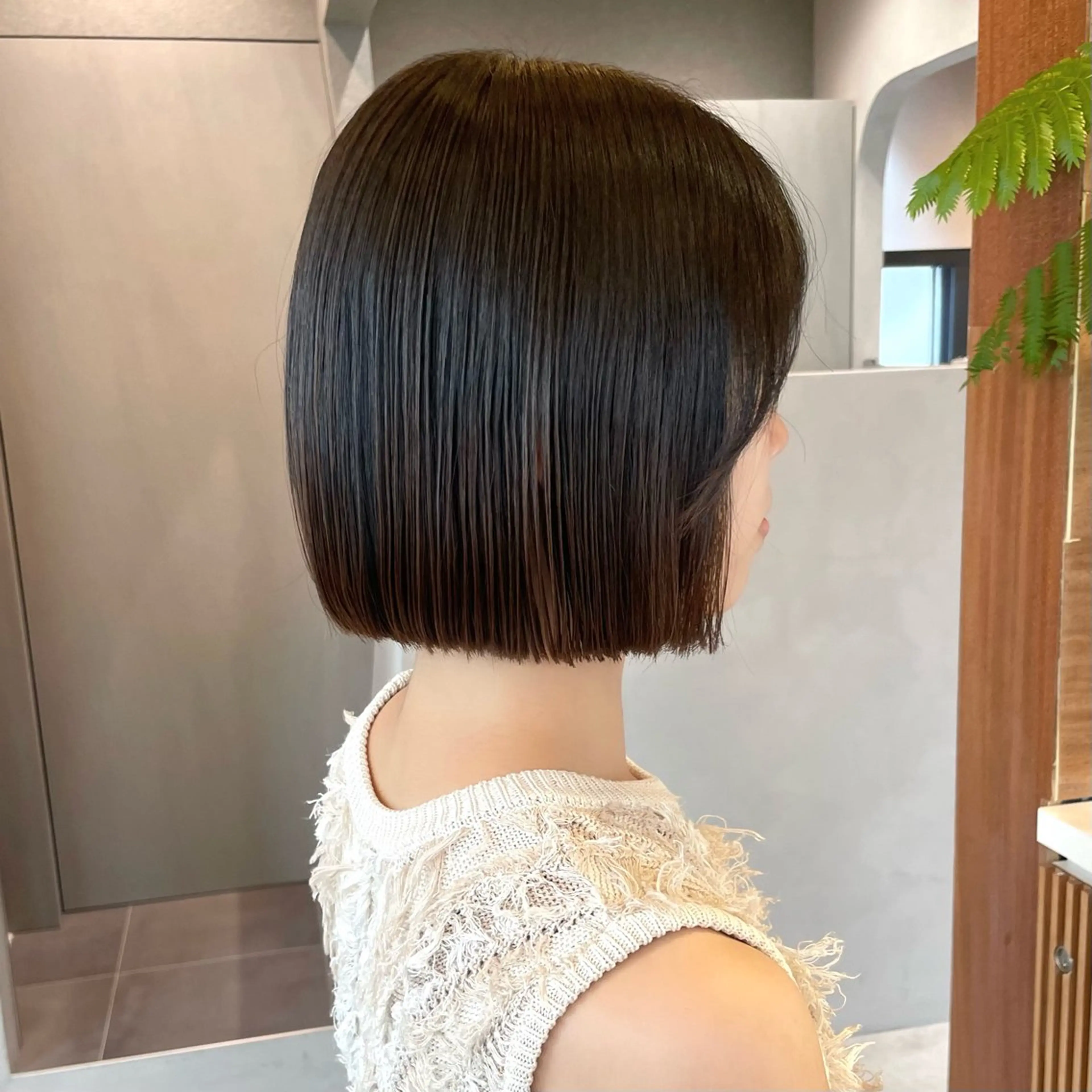 ショート ボブ 韓国風ヘア 縮毛矯正 トリートメント カット ヘアカラー トリートメント ボブ/韓国/縮毛 矯正♡natsukiのヘアスタイル