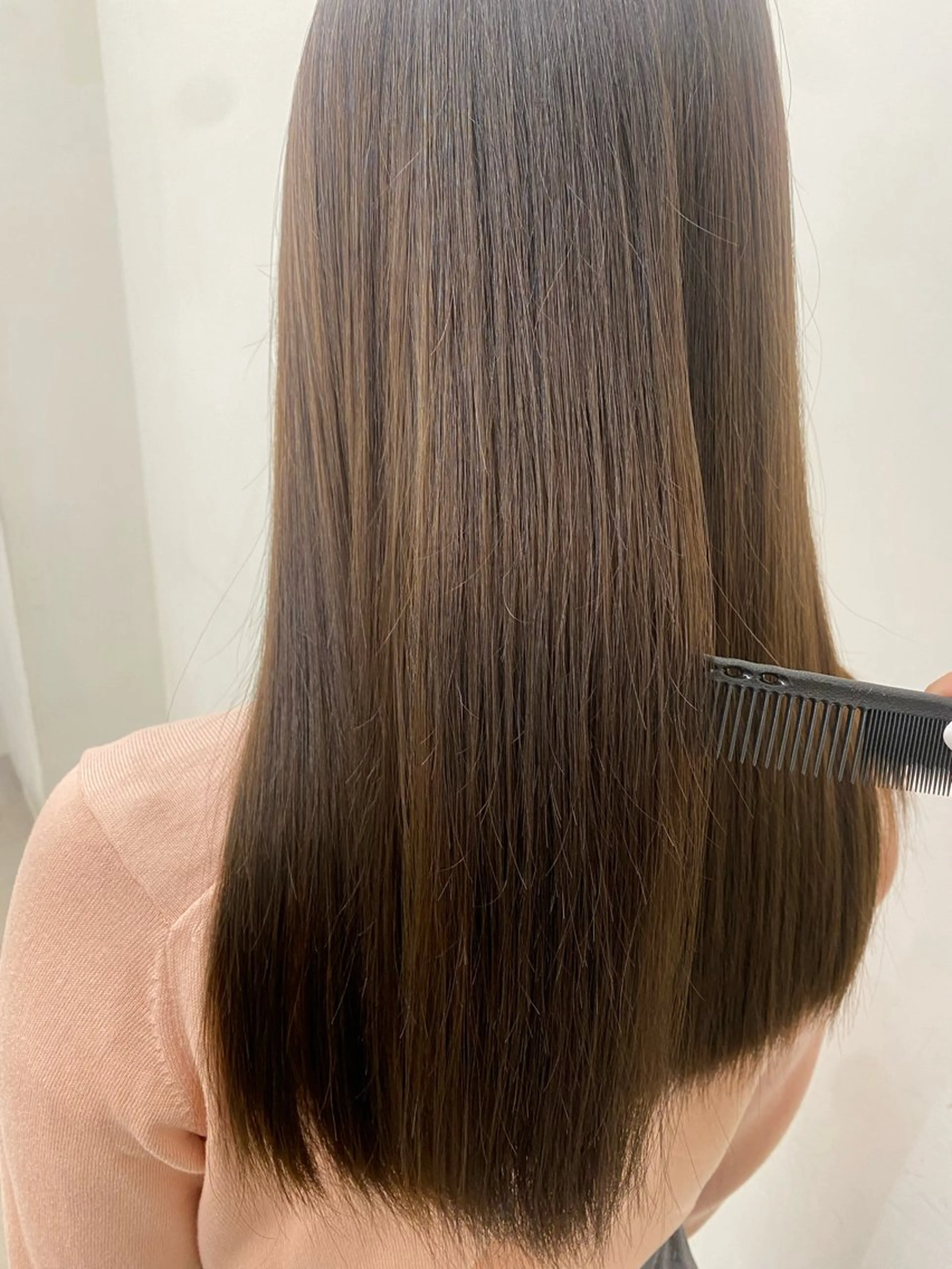 ロング カラー カット ヘアカラー nok所属・レイヤー/ベージュ/ どますず🌺のヘアスタイル