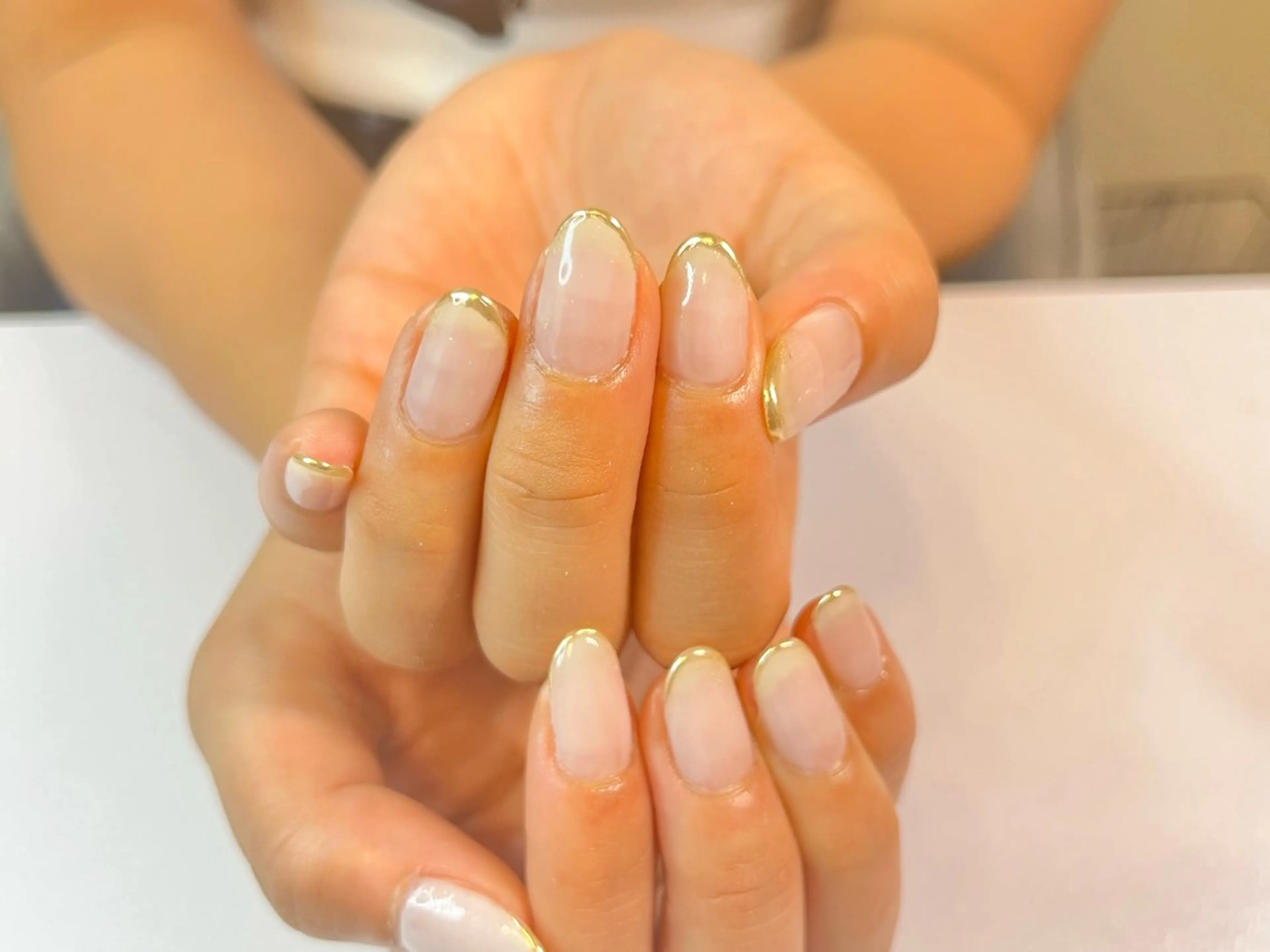ネイル ゴールド オフィスネイル ワンカラーネイル シンプルネイル 夏ネイル ハンドネイル N's Nailのネイルデザイン