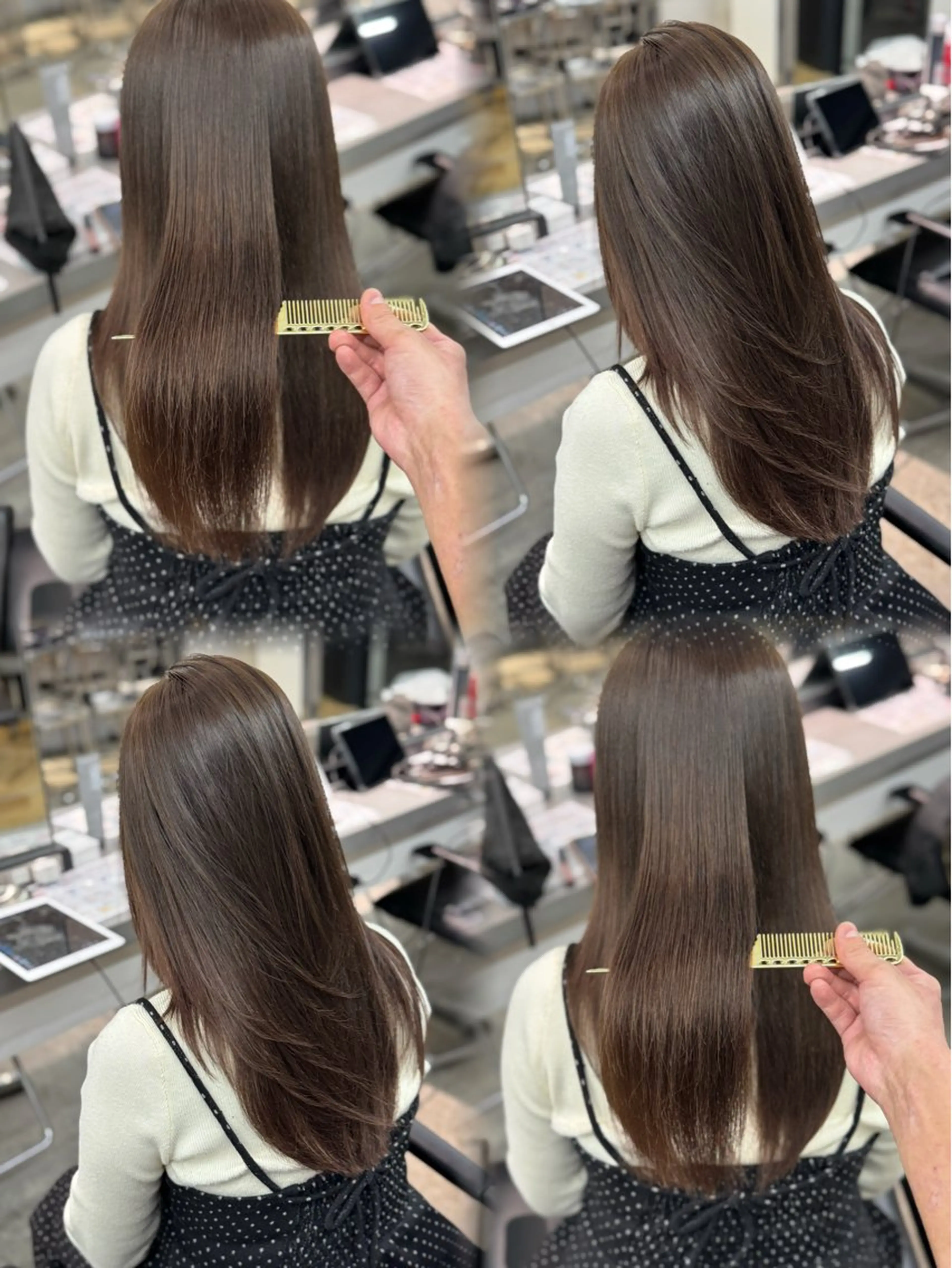 セミロング カット leo/レディース モデル募集中❤️のヘアスタイル