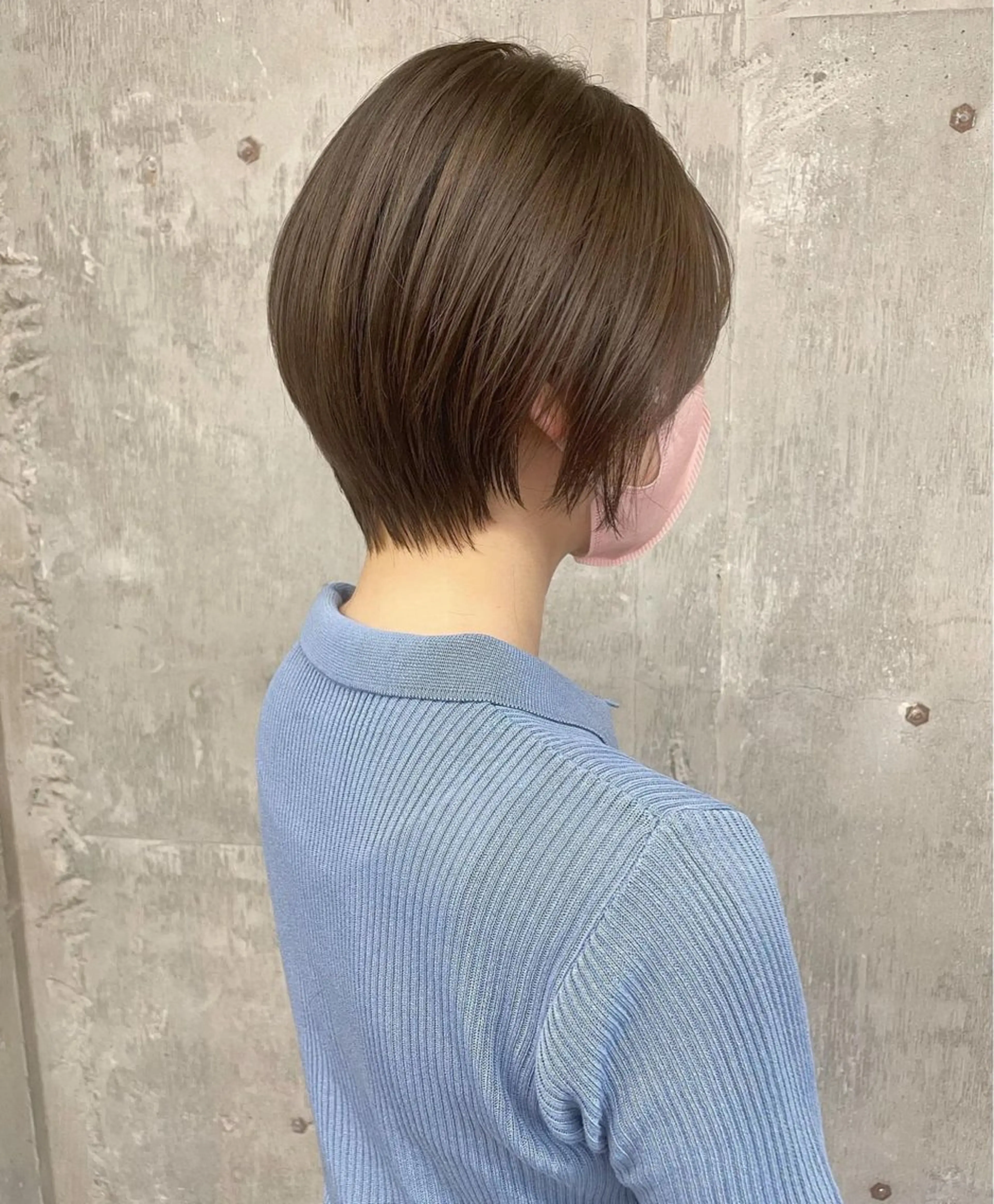 ショート カラー ベージュカラー ショートヘア カット 日韓レイヤー🇰🇷 艶カラー/ナカネのヘアスタイル