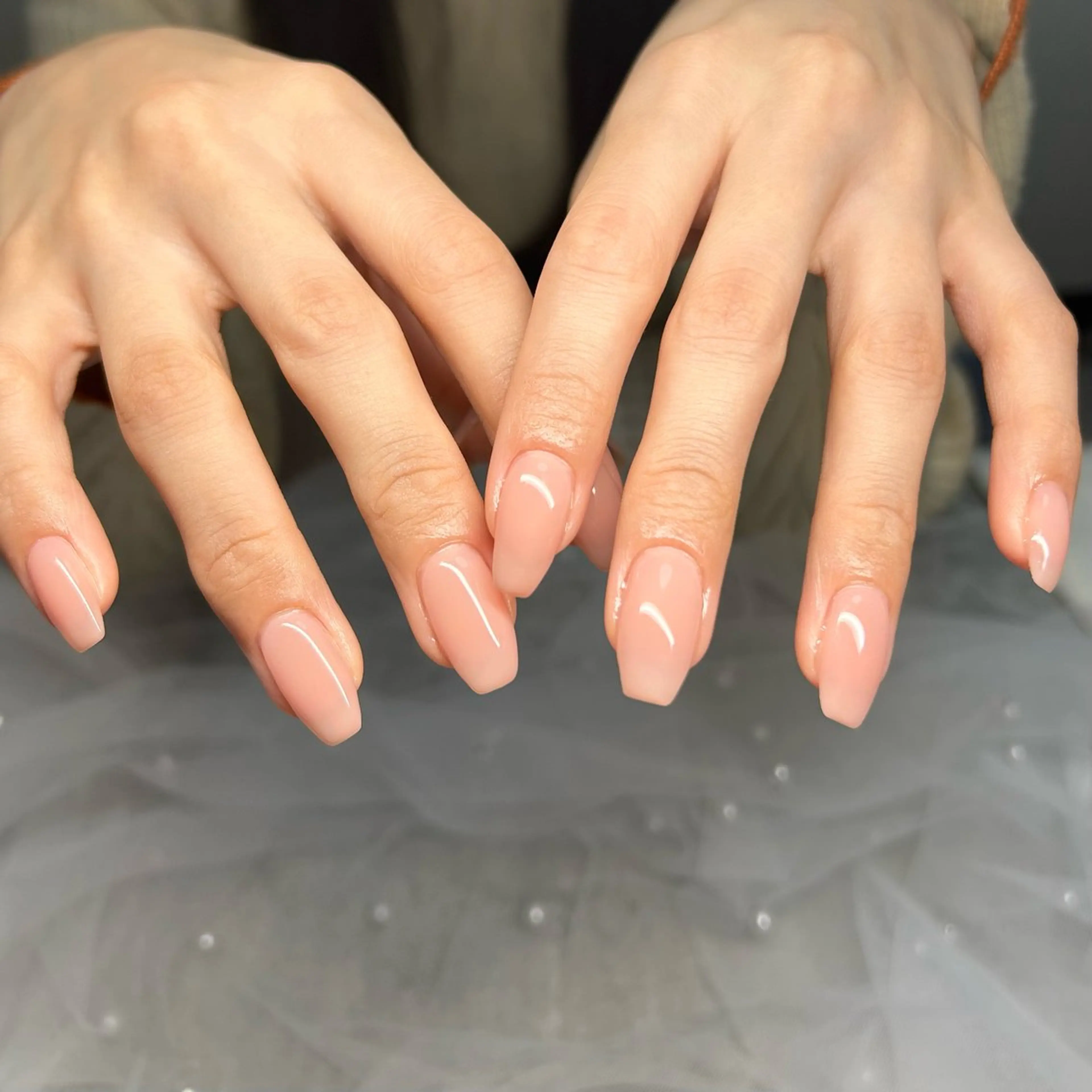 ネイル ワンカラーネイル ハンドネイル ten nail salon　かえでのネイルデザイン