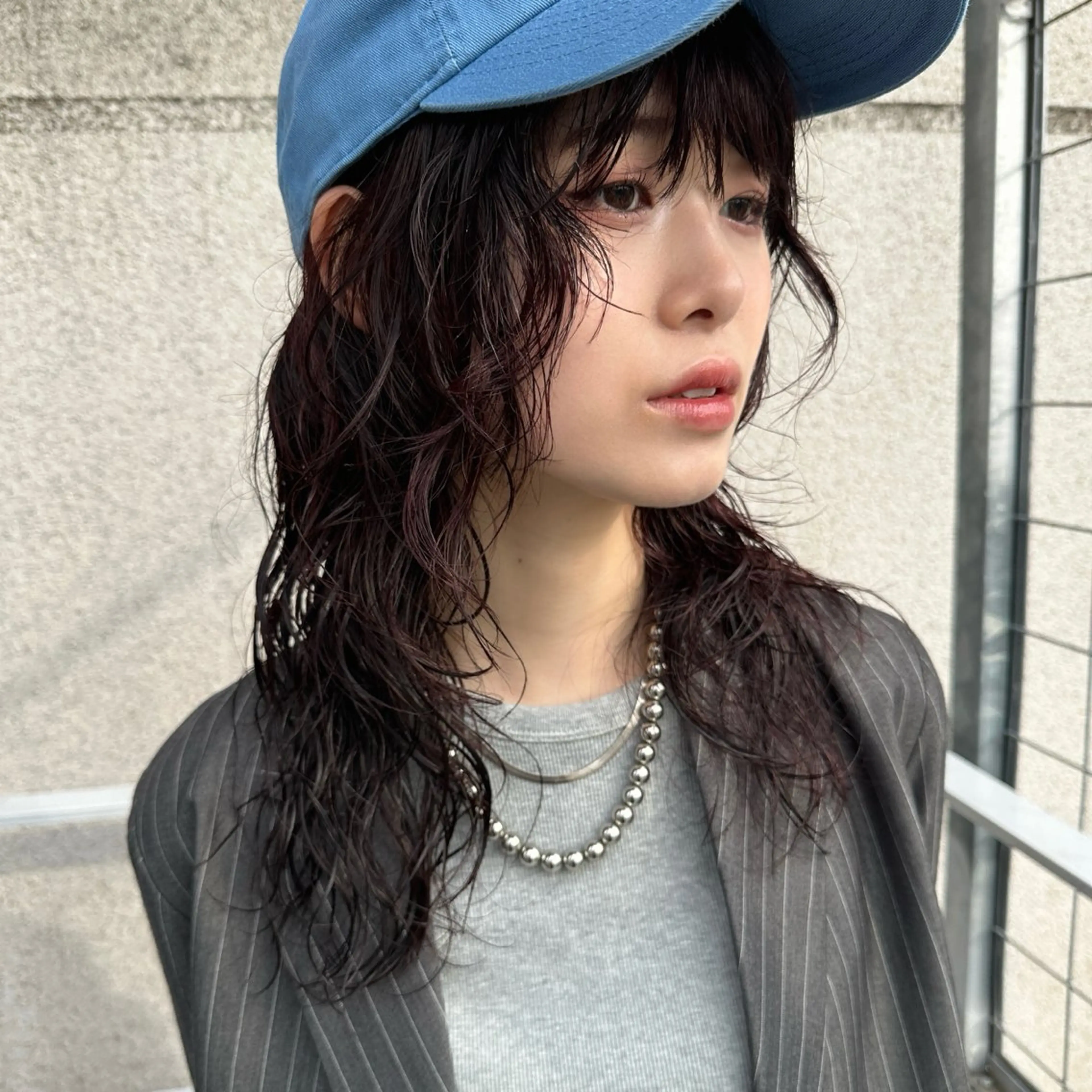 ロング パーマ FBeauty 青山店所属・透明感カラー& 外国人風パーマのヘアスタイル