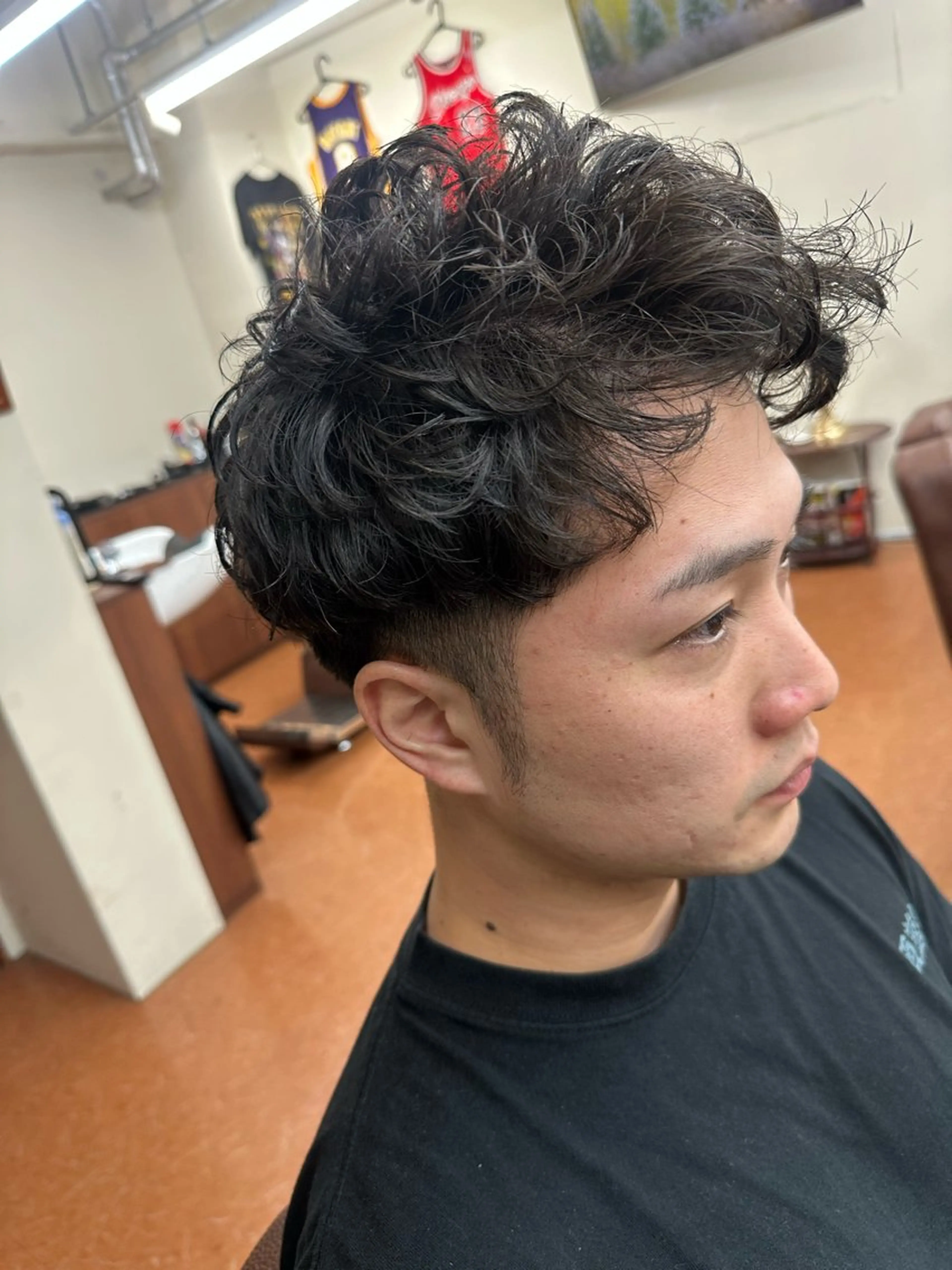 メンズ メンズパーマ スパイキーショート カット パーマ FADE&LINE三軒茶屋所属・稲垣隆史 スパイキー／フェードのヘアスタイル