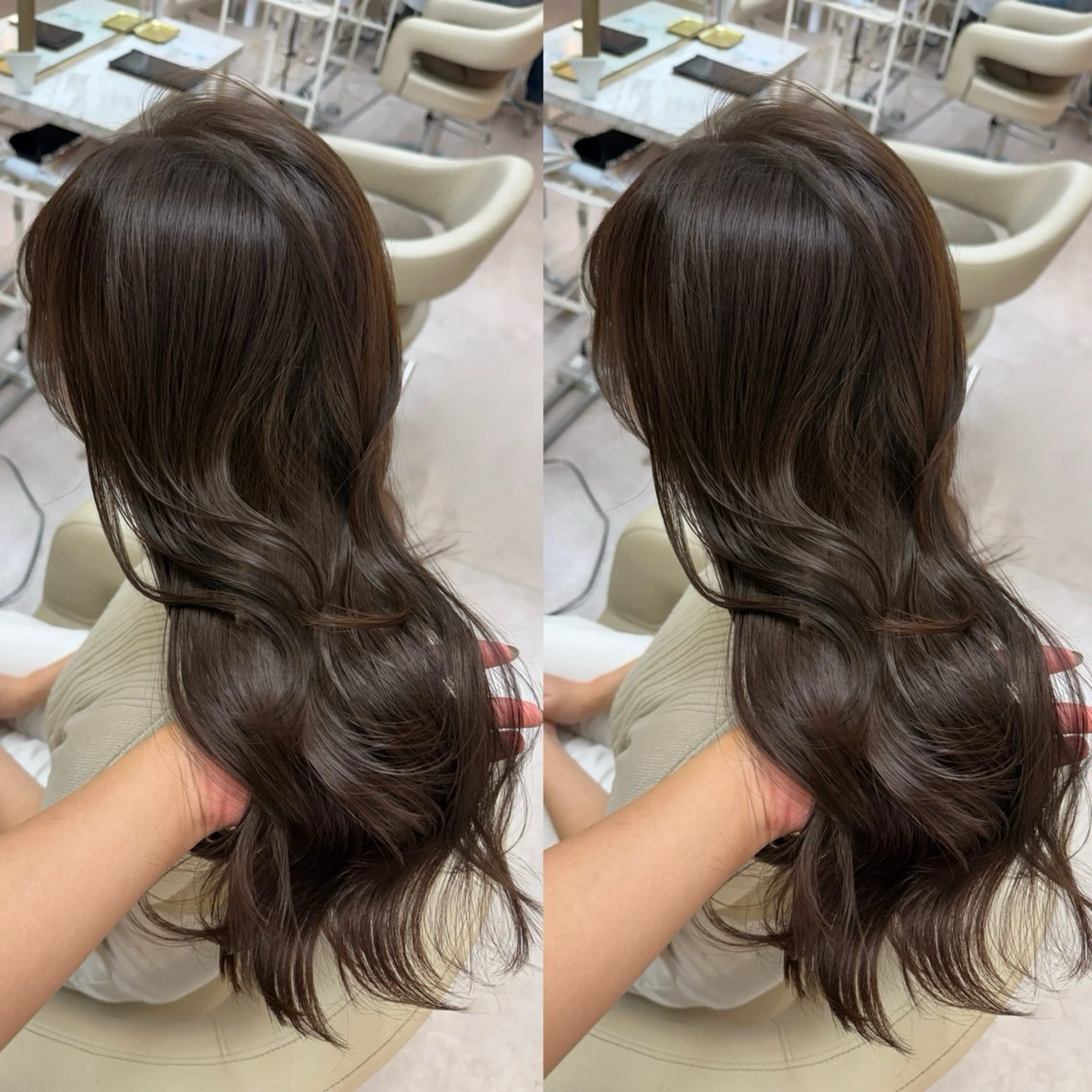 ロング カラー カット ヘアカラー トリートメント ♡韓国/レイヤー カット/Ayana♡のヘアスタイル