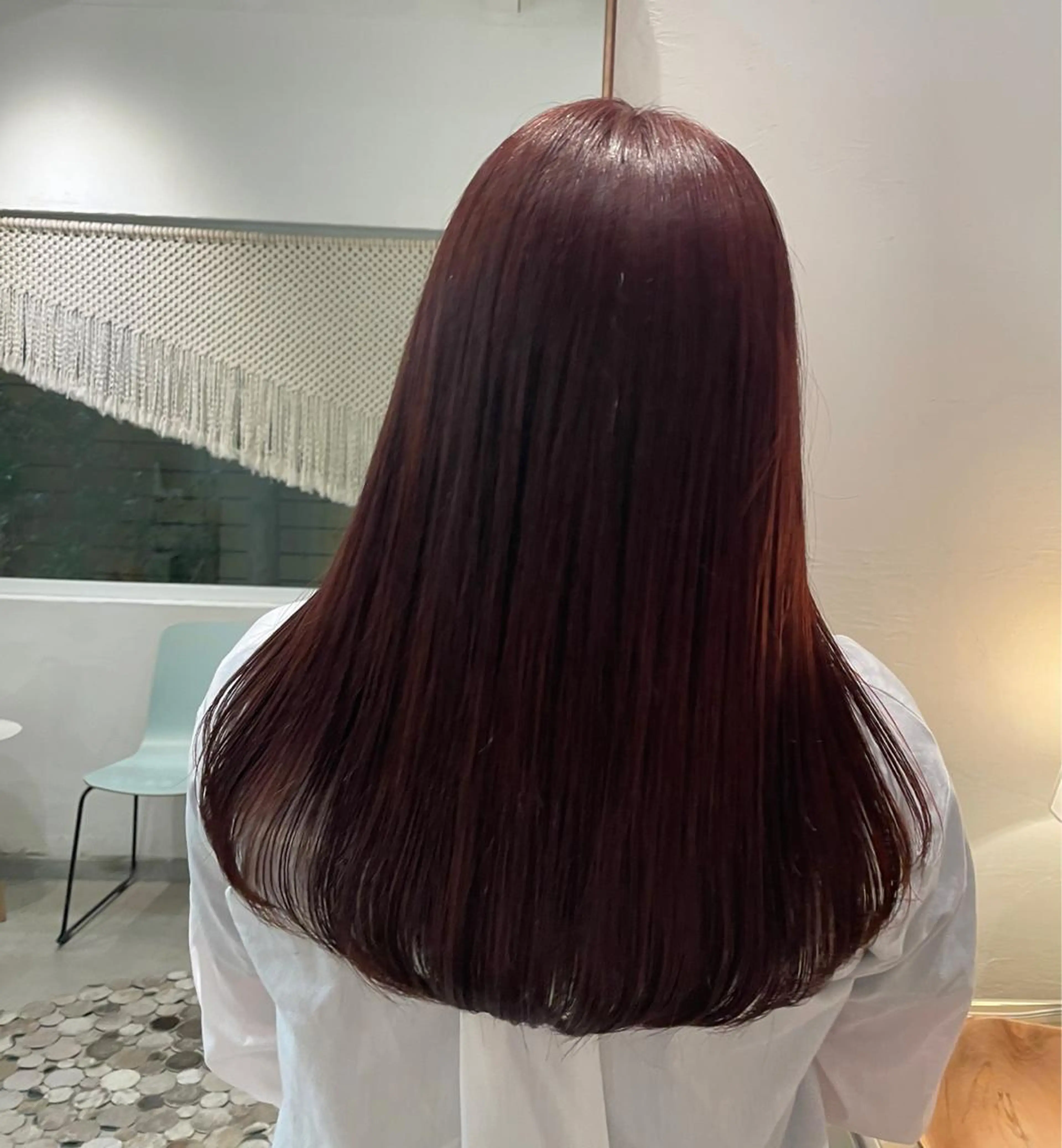 ロング カラー ブラウンカラー レッドカラー レッドブラウン HITOMI ショートカットのヘアスタイル