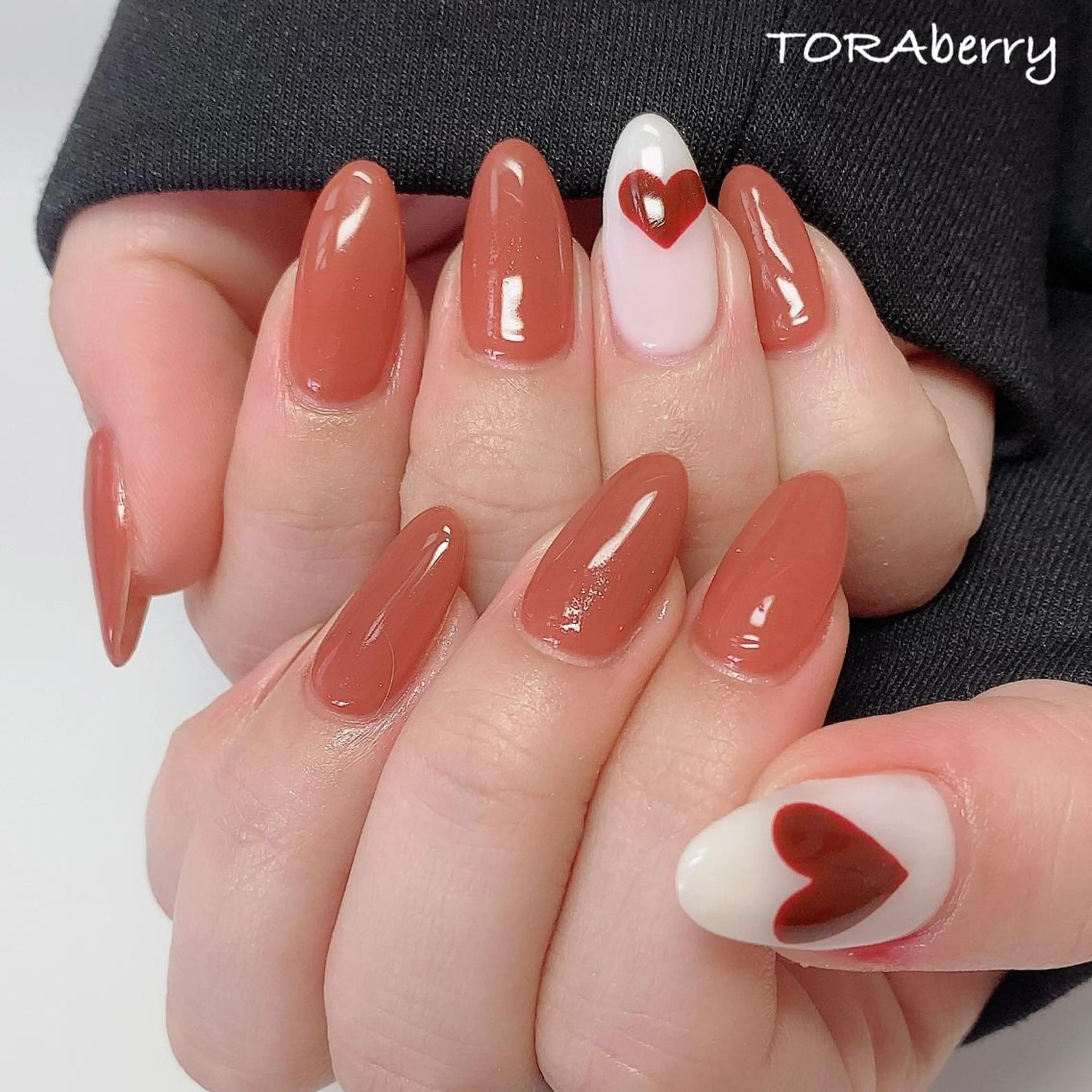 ネイル ハート ハンドネイル ネイリスト なつみのネイルデザイン