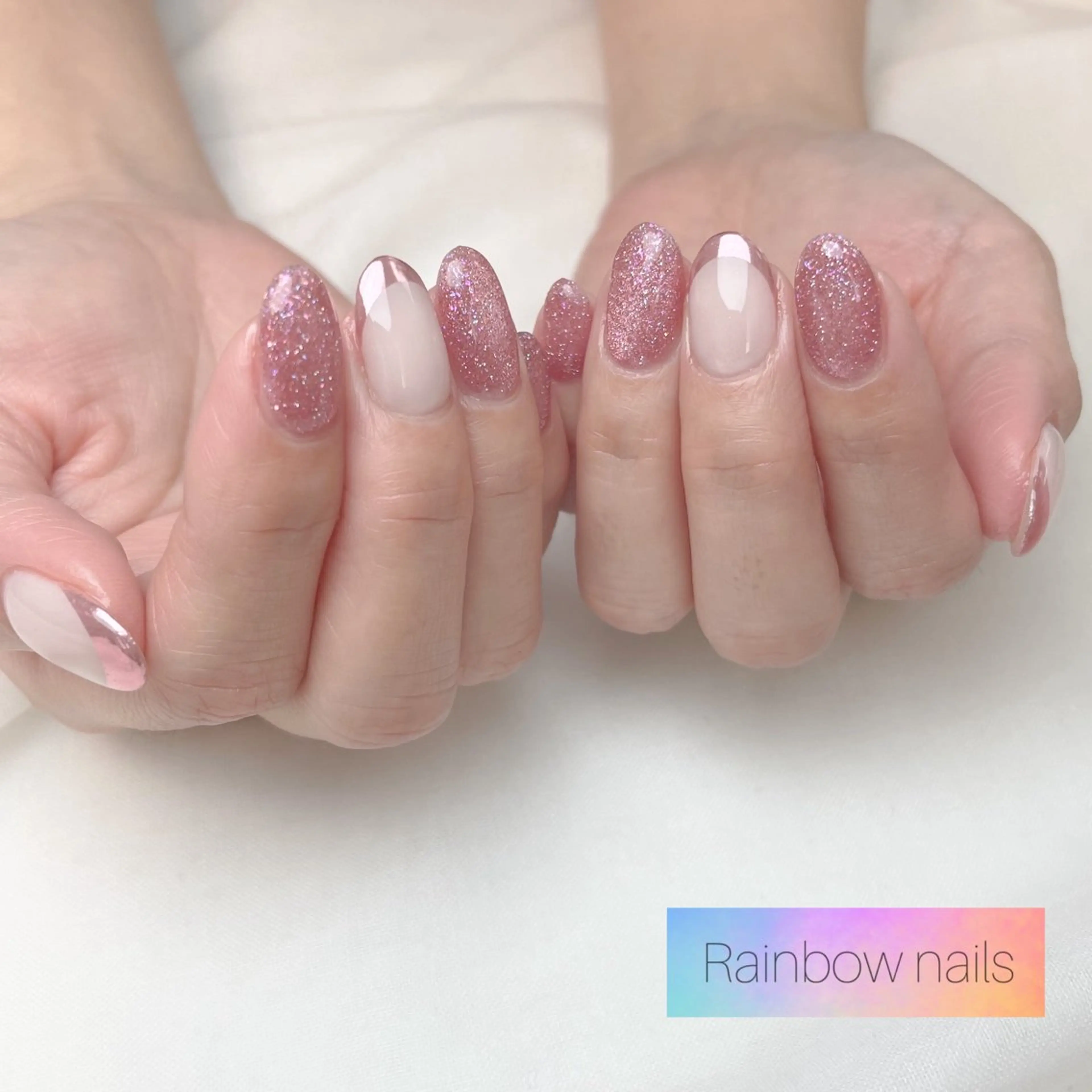 ネイル Rainbow nailsくろちゃんのネイルデザイン