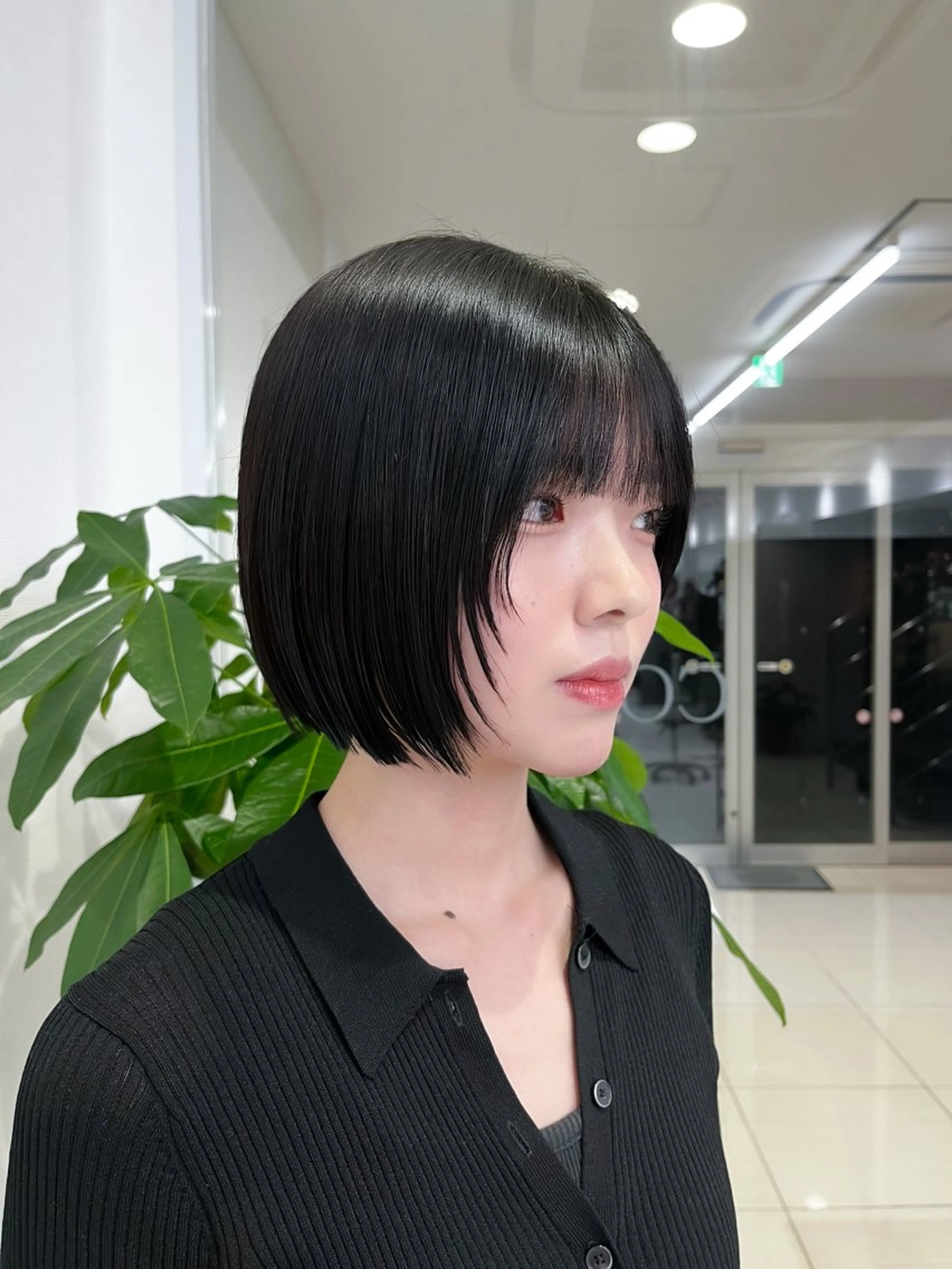 ショート ボブ 顔まわりレイヤー レイヤーカット カット トリートメント COVO所属・髪質改善/韓国ヘア yunaのヘアスタイル