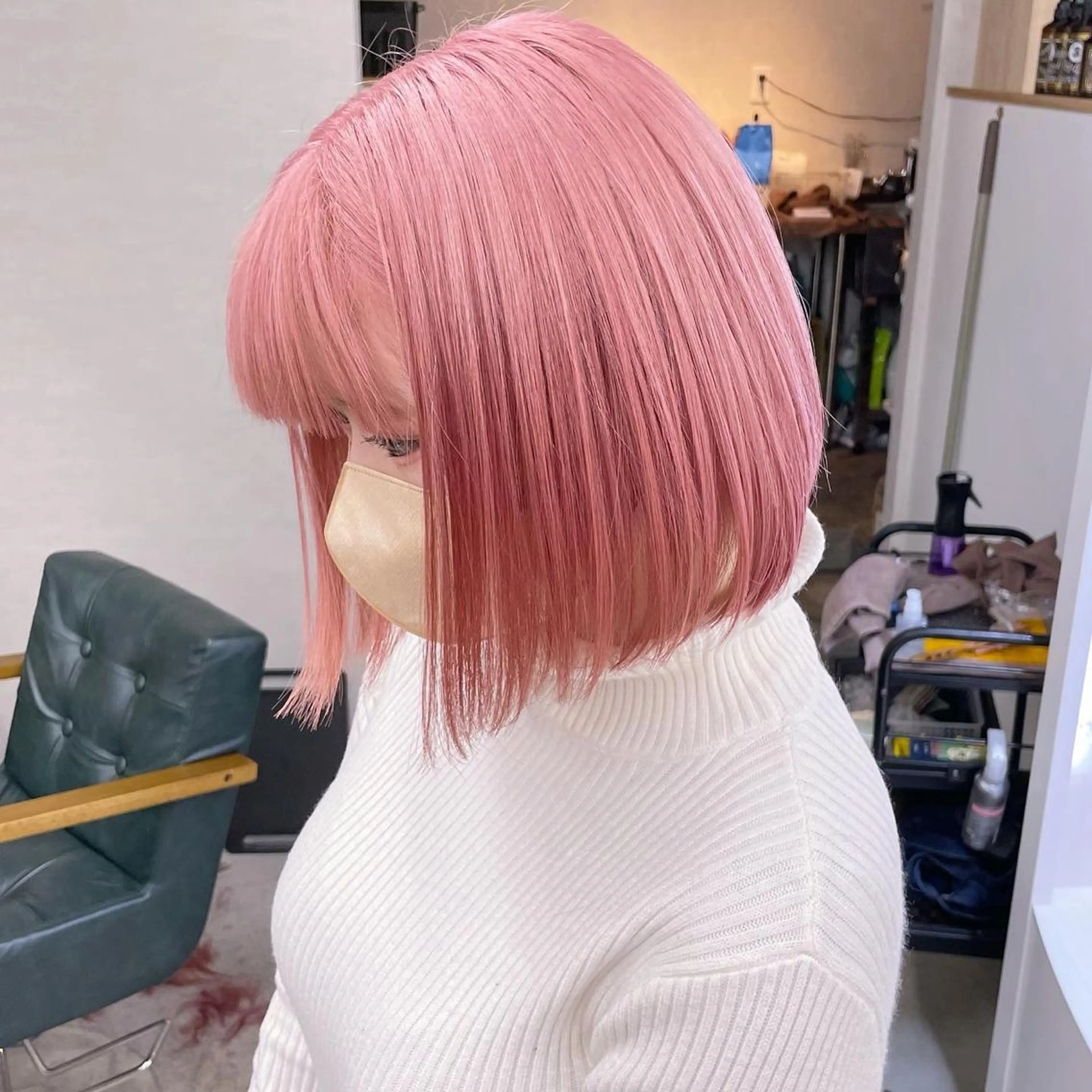 ショート カラー ヘアカラー トリートメント Lull (シェアサロンReco VIProom)所属・Lull1人美容室 バレイヤージュのヘアスタイル