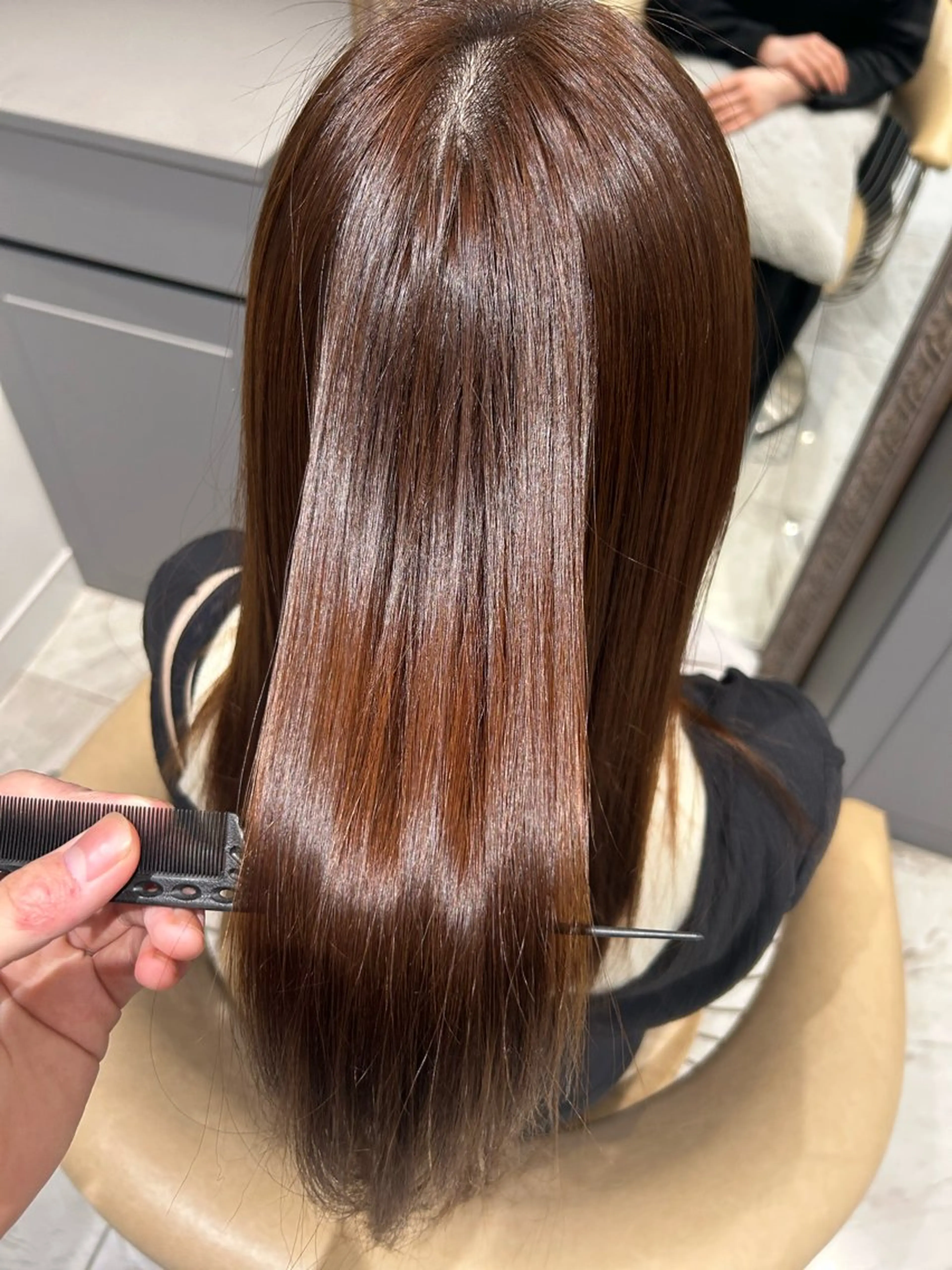 ロング 縮毛矯正 トリートメント ブリーチで叶える透明 感カラーTakeruのヘアスタイル
