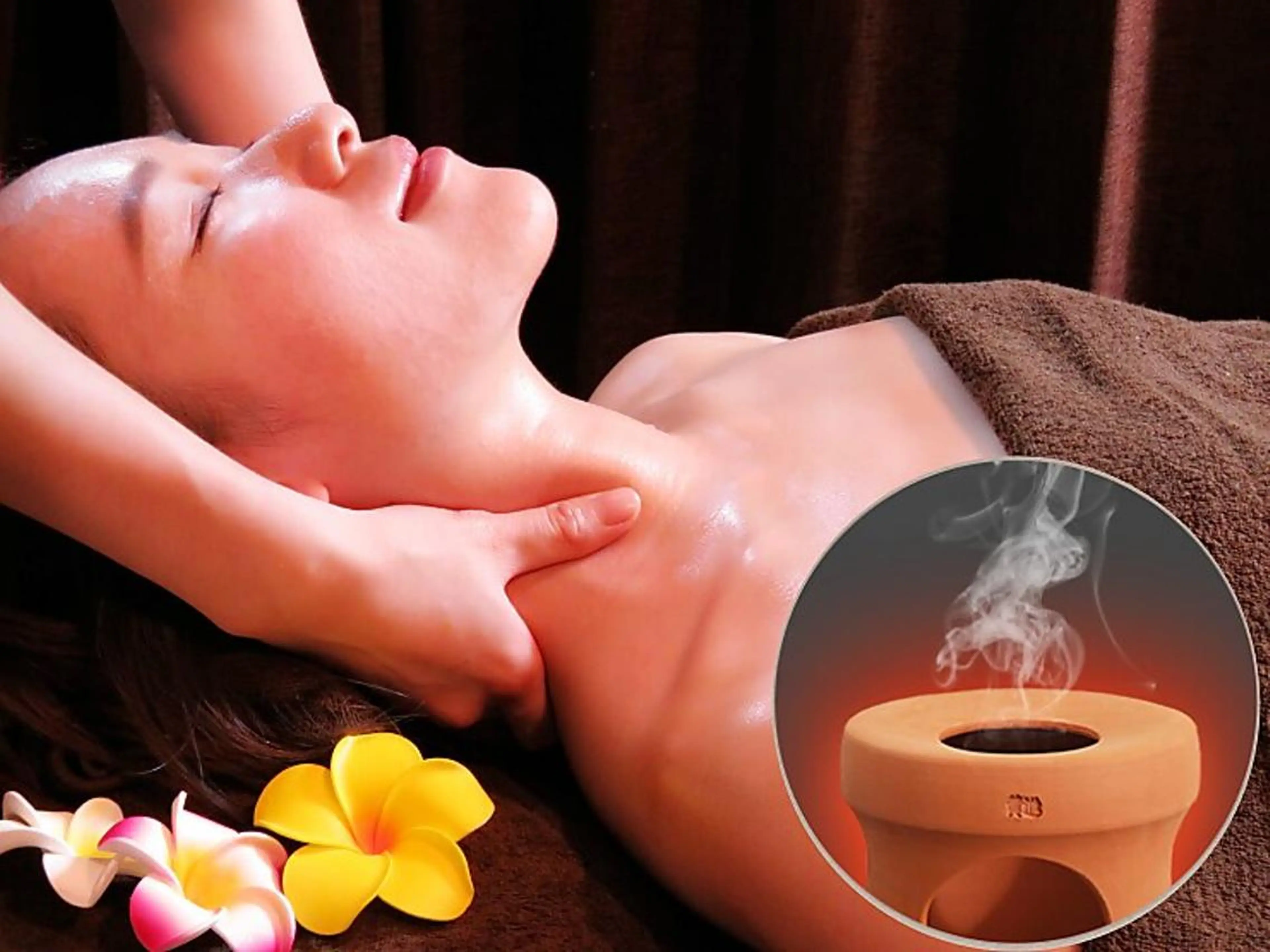 【温活&デトックス】黄土よもぎ蒸し+アロマリンパ+デコルテ 計120分の写真