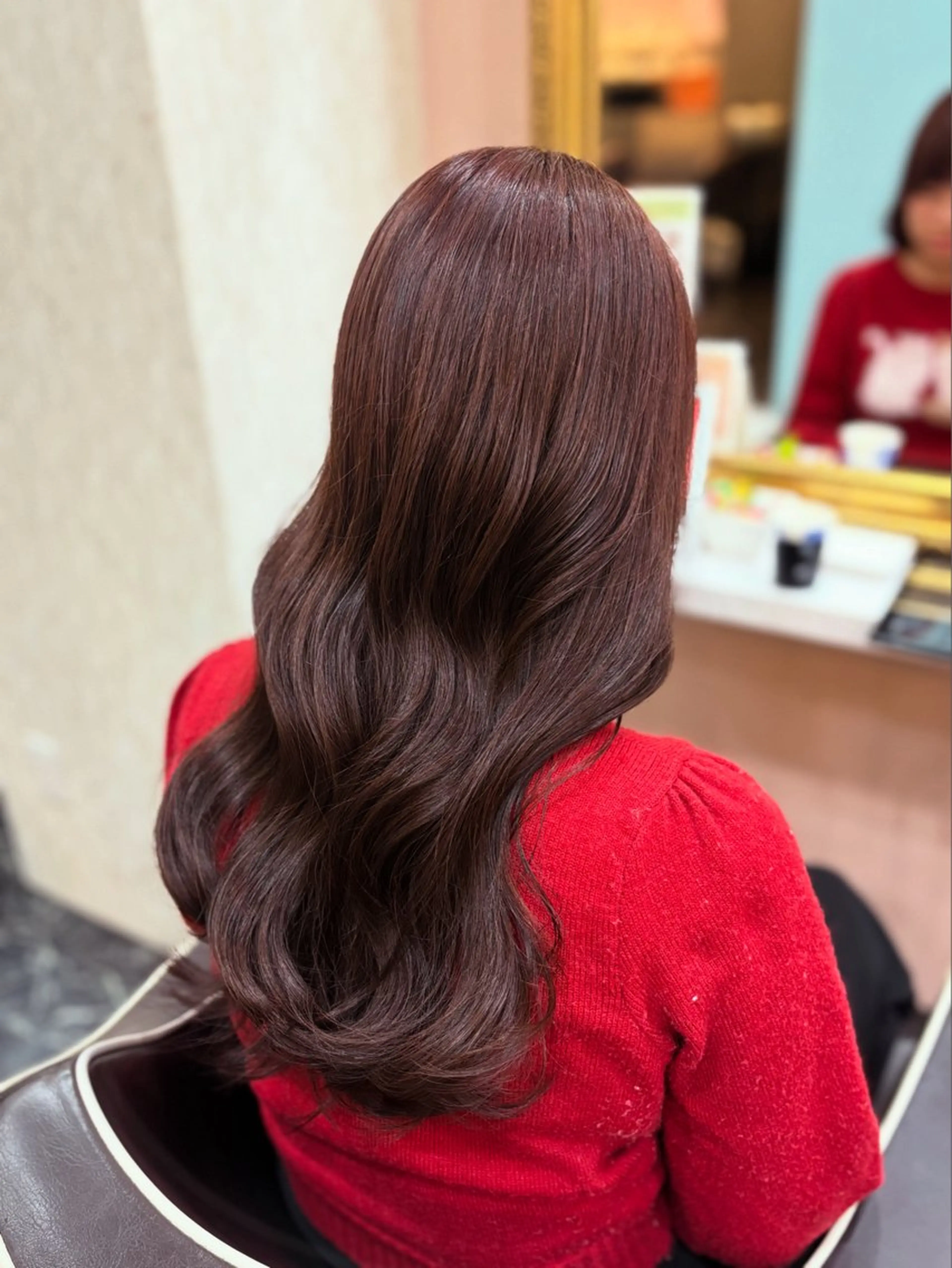 セミロング カット ヘアカラー トリートメント 暗髪艶カラー/ ナチュラル/maiのヘアスタイル