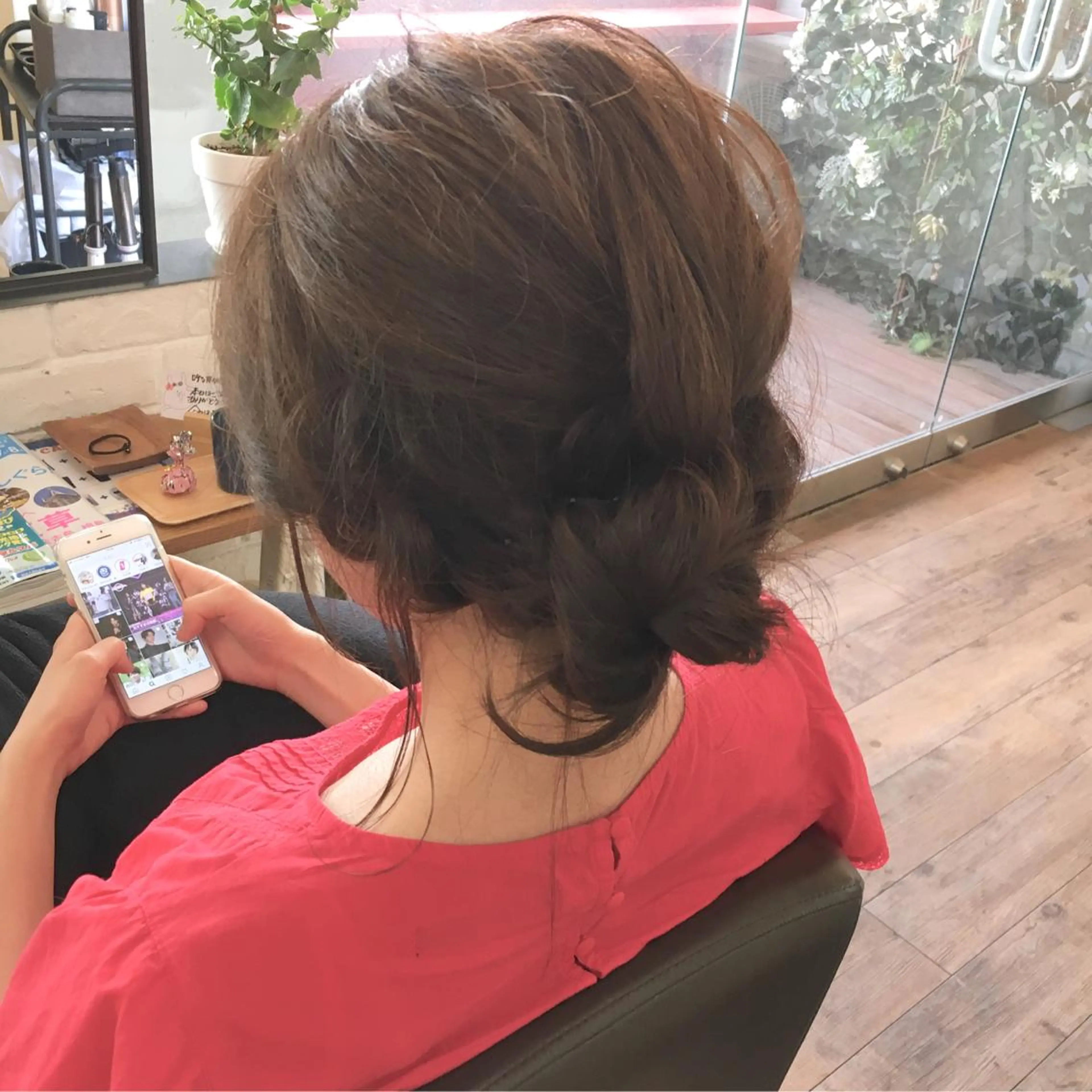 ミディアム カラー ヘアアレンジ 上川 美幸のヘアスタイル