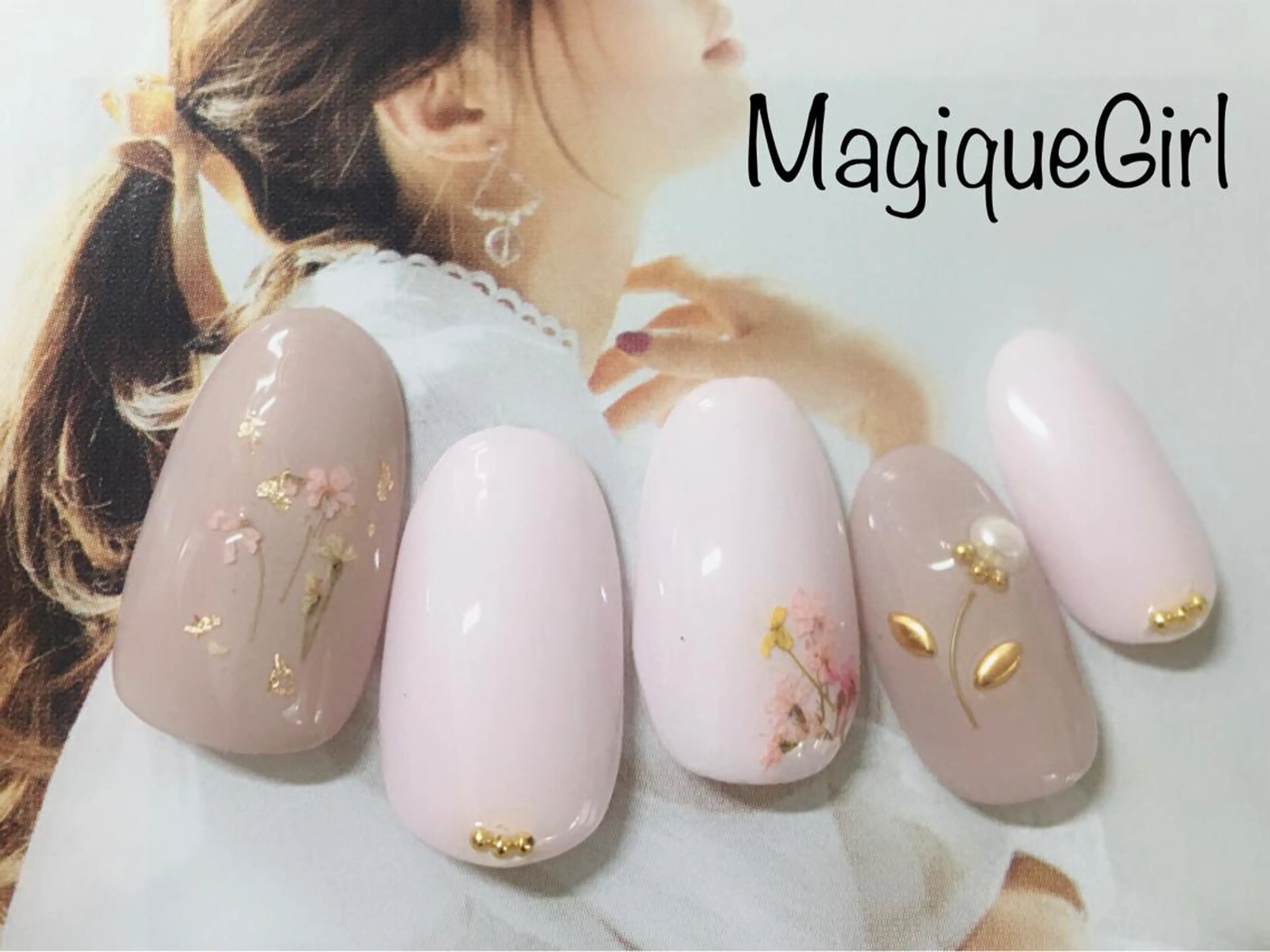 ネイル アートネイル オーロラネイル 成人式 ドット フラワーネイル 🌸Nail&Eye KAKU🌸のネイルデザイン