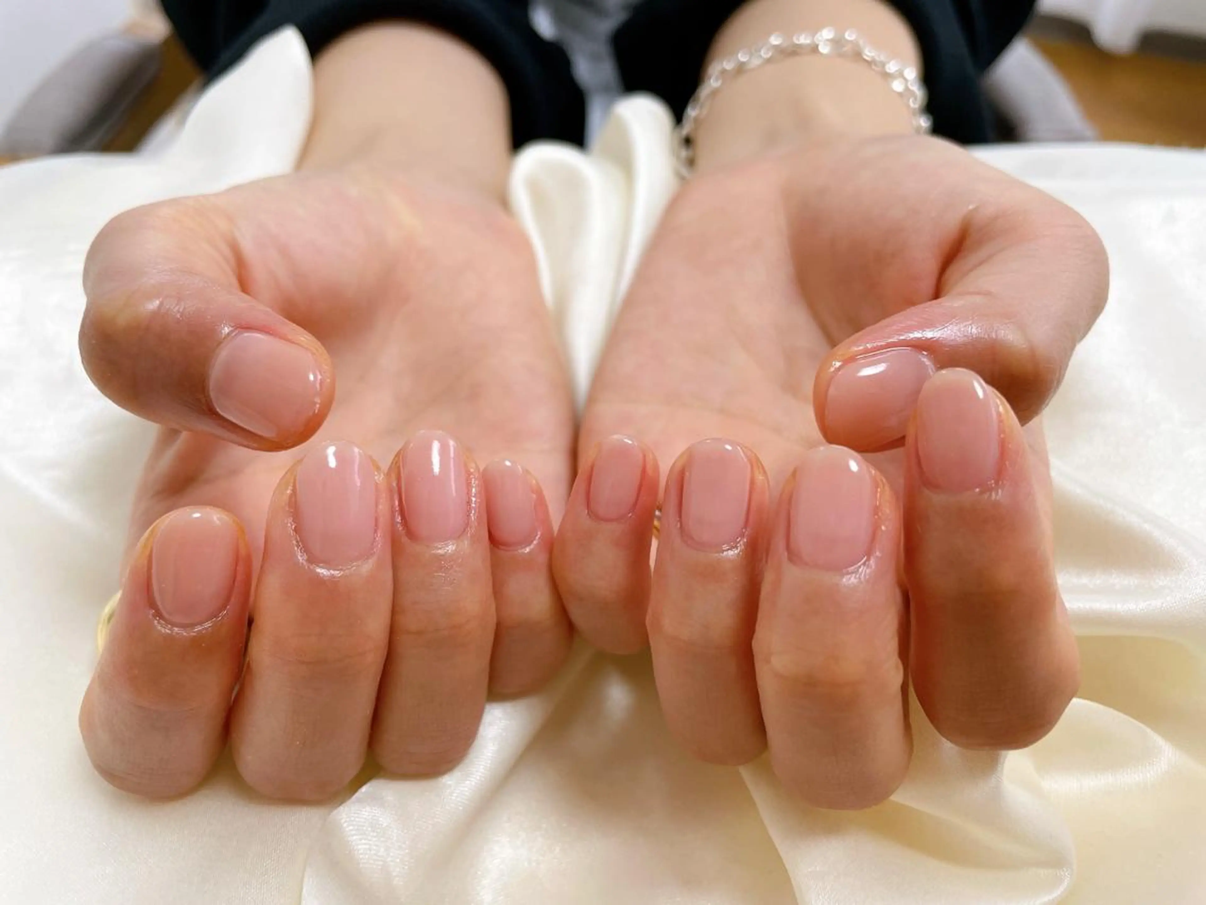 ネイル ワンカラーネイル ピンク ピンクベージュ Mogu nail 二子玉川のネイルデザイン