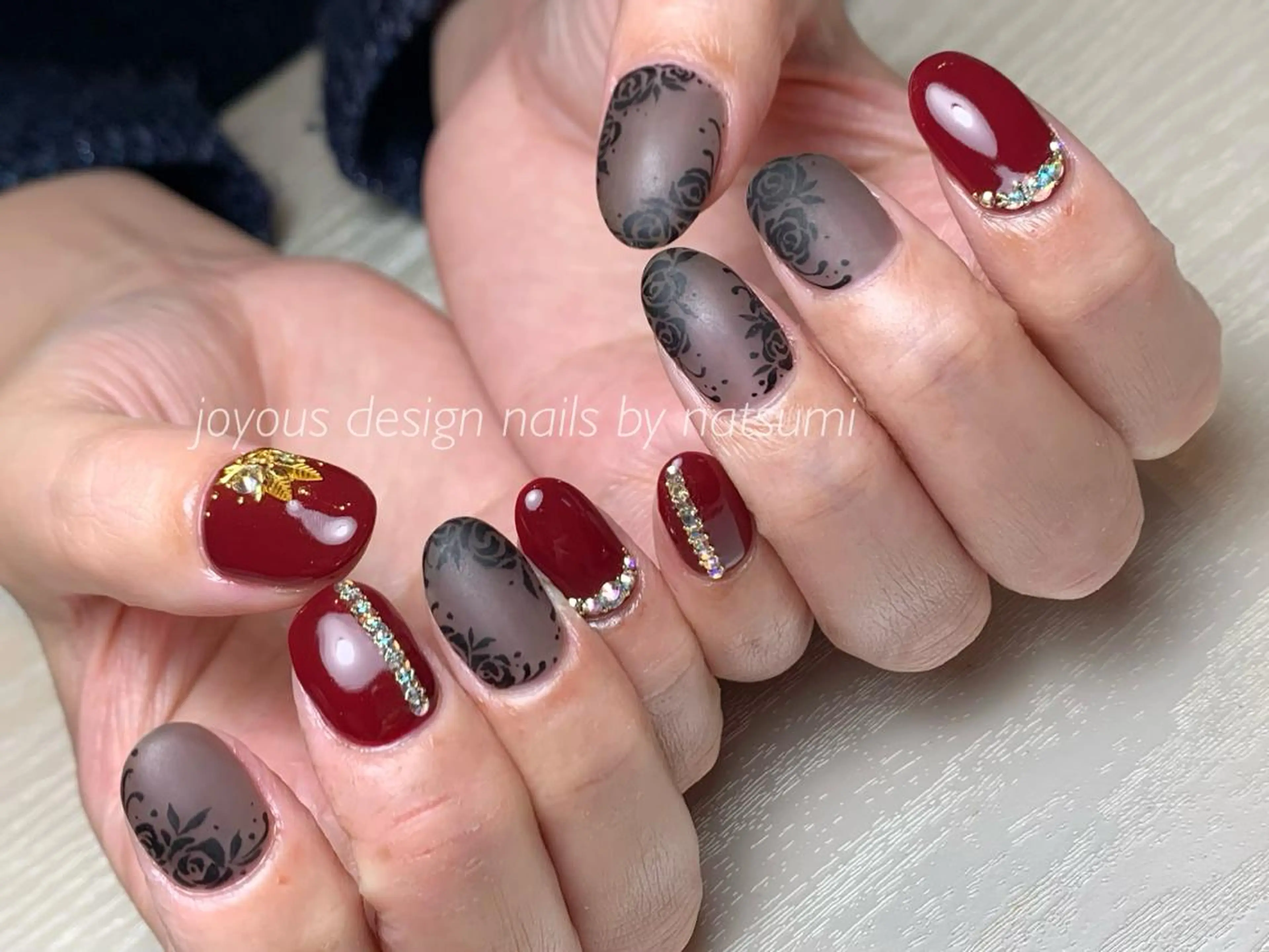 ネイル マットネイル ハンドネイル jdn natsumiのネイルデザイン