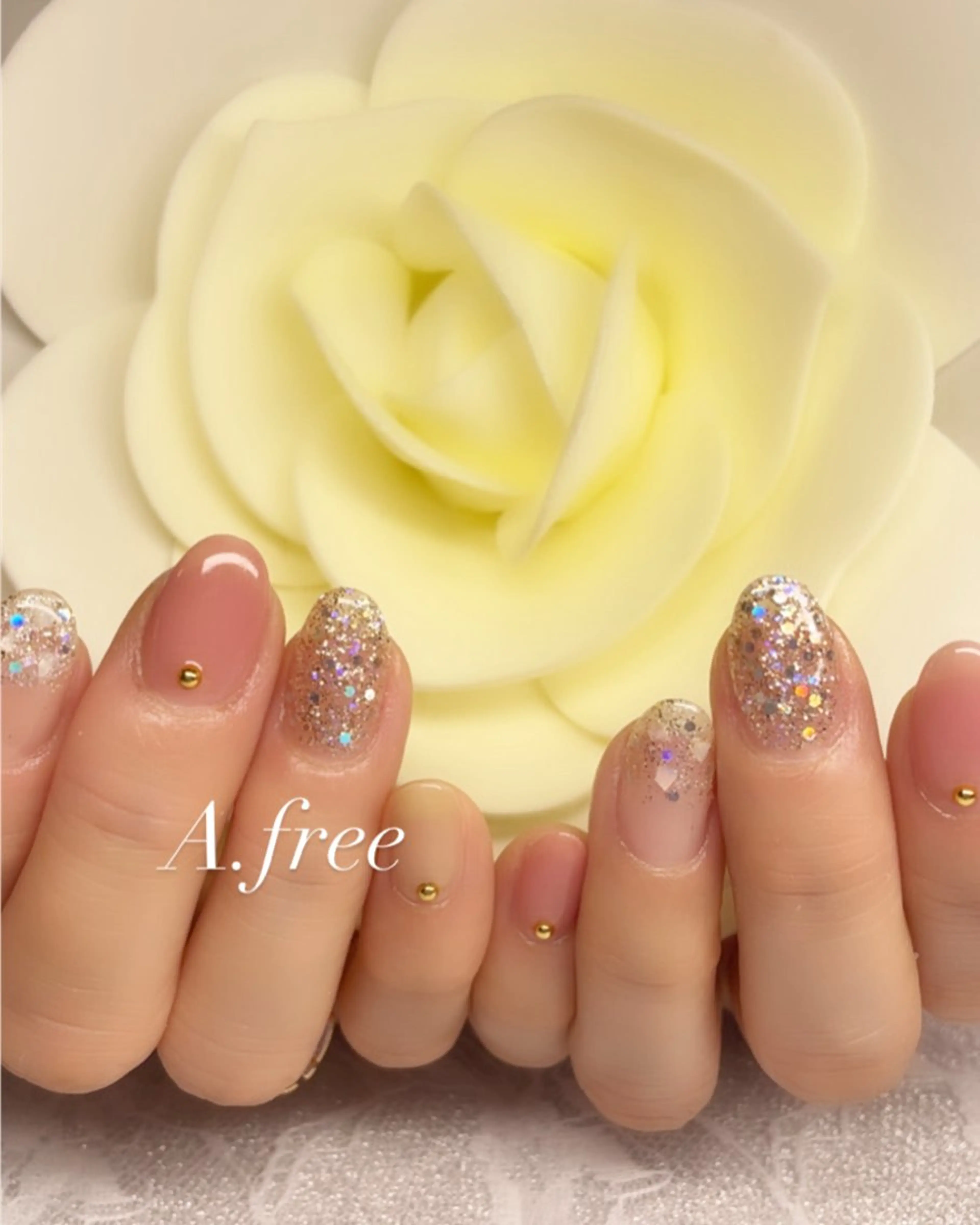 ネイル ハンドネイル A.free✧*｡ アレルギー対応✧*｡のネイルデザイン