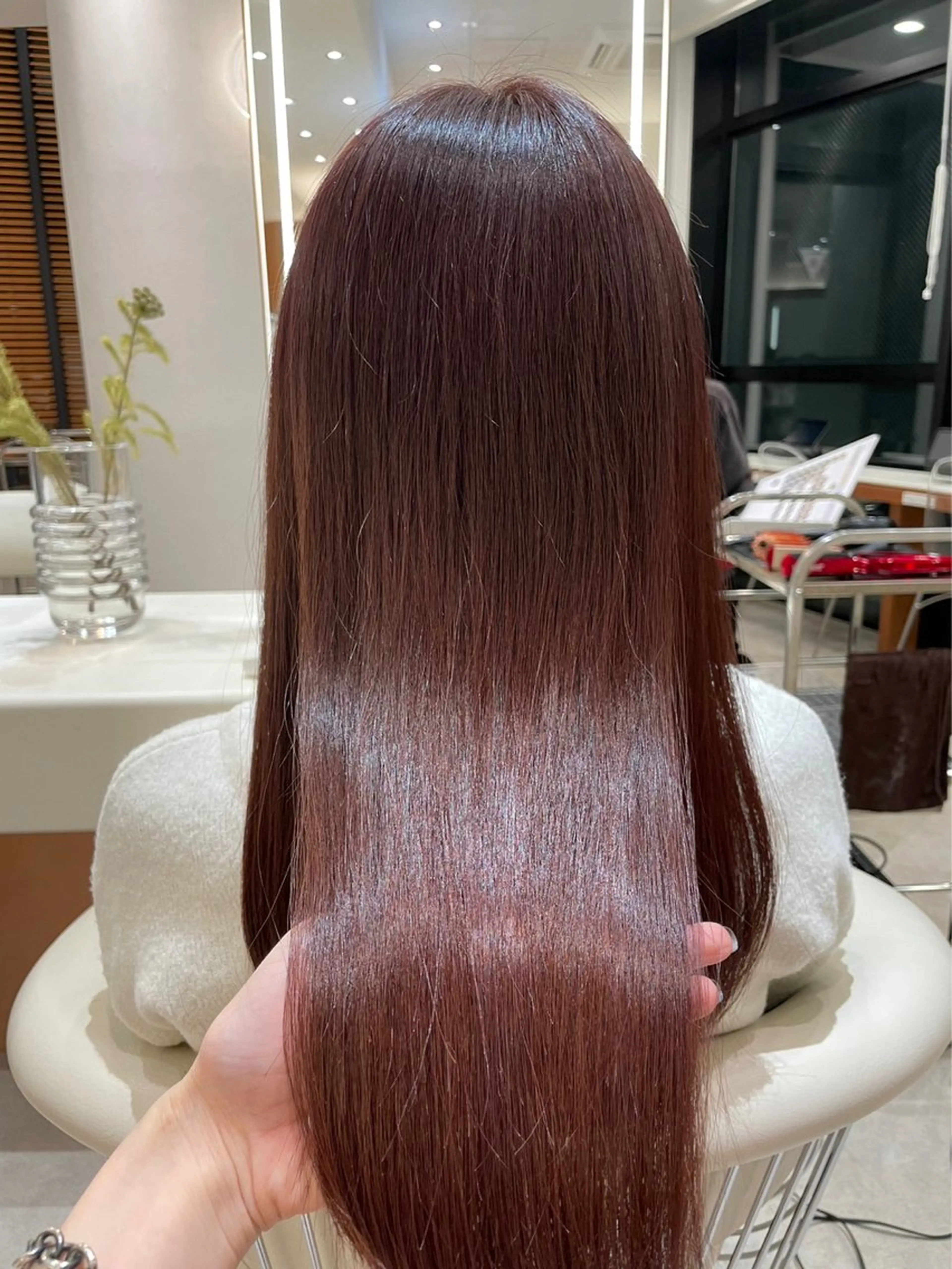 ロング カラー 透明感カラー 髪質改善 トリートメント ヘアカラー 韓国ヘア顔周りカット そーた/渋谷駅のヘアスタイル