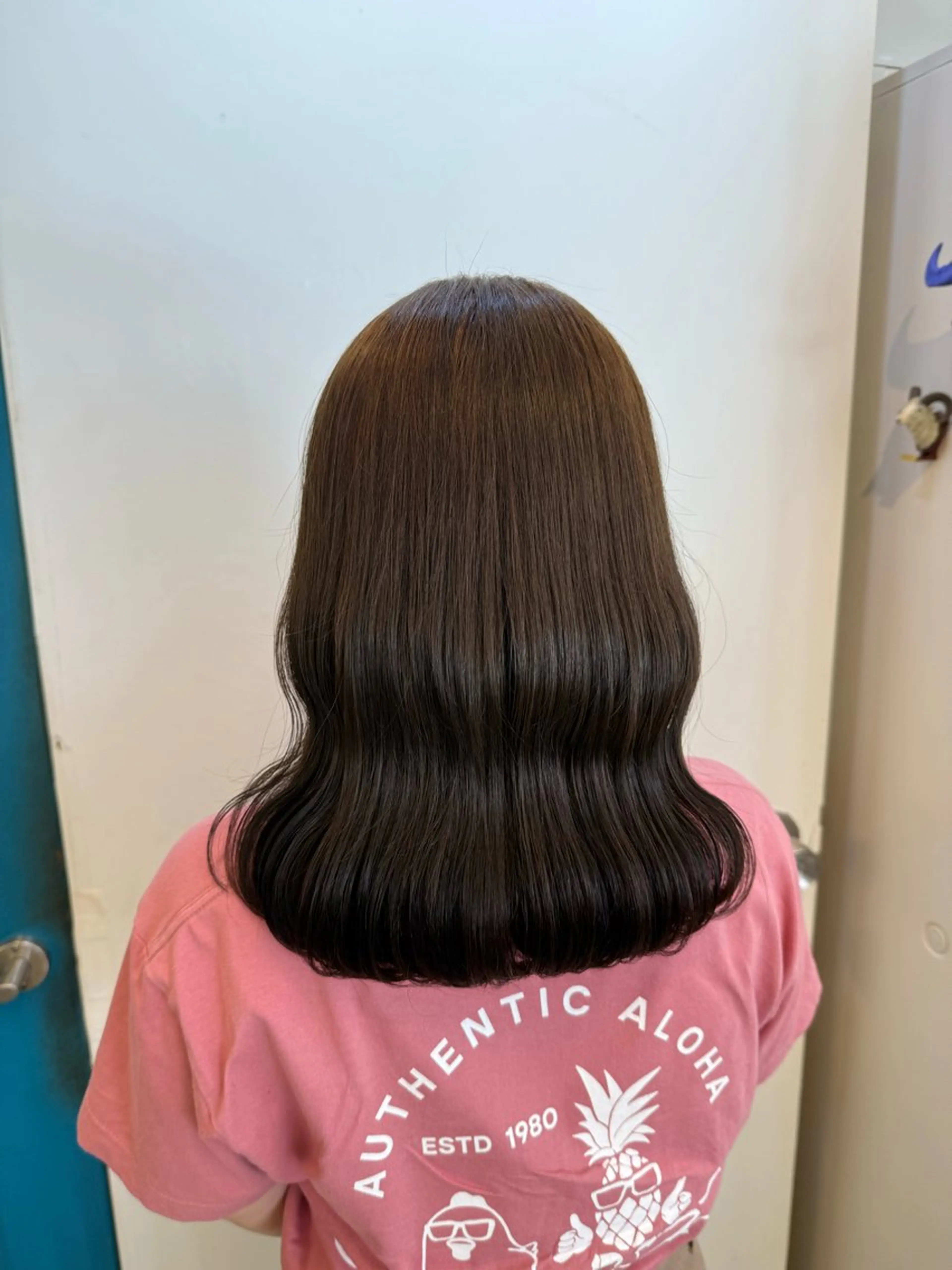 セミロング カラー ブラウンカラー オリーブブラウン ヘアカラー ヘアセット/カラー 🩰nanaのヘアスタイル