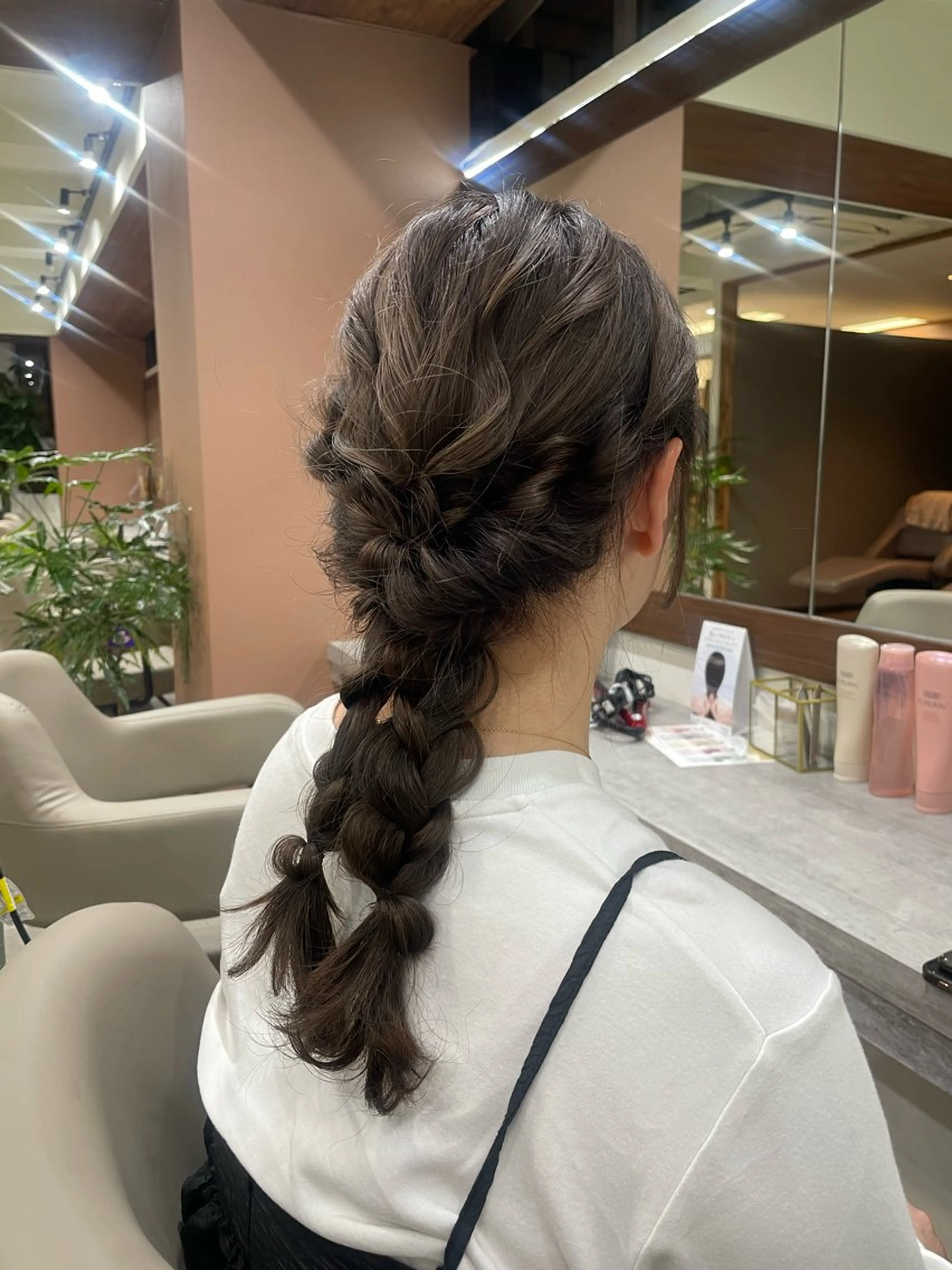 セミロング ヘアアレンジ ヘアセット 韓国風パーマ/耳つぼ ヘアセット/みづきのヘアスタイル