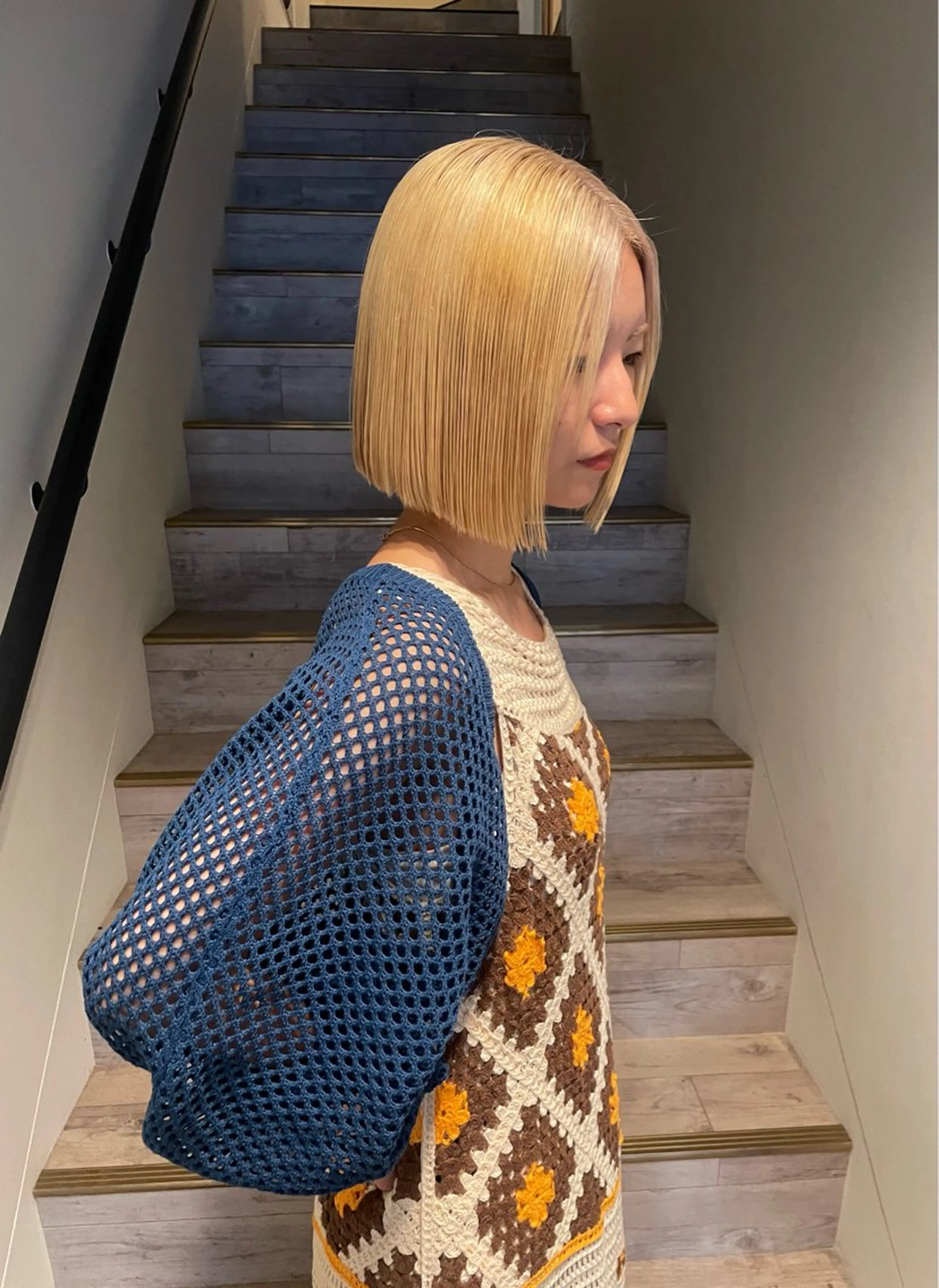 ショート カラー ヘアカラー 渋谷 留菜のヘアスタイル