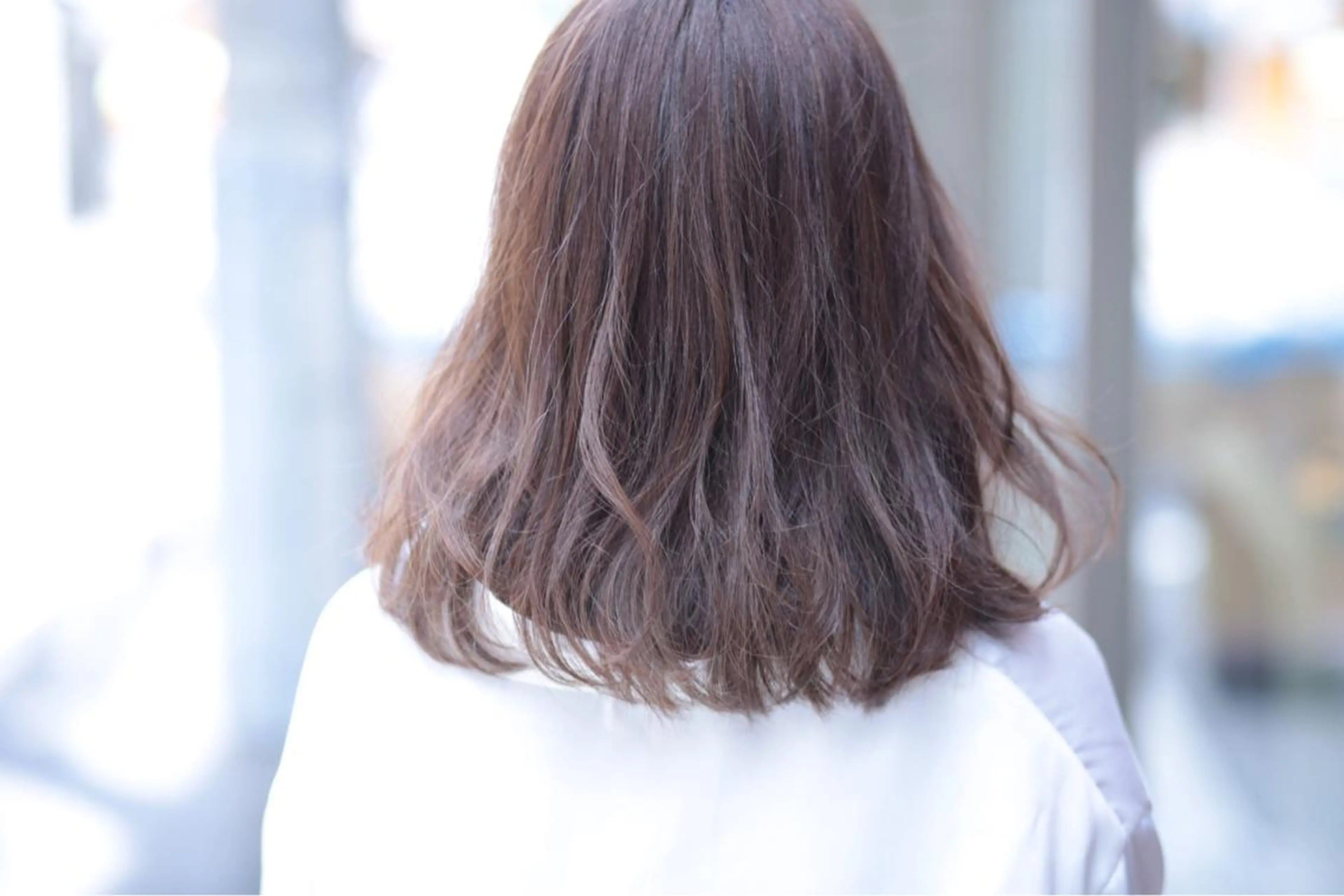 ミディアム カラー アッシュ アッシュブラウン ブラウンカラー 【韓国レイヤー特化 ハッシュカット】のヘアスタイル