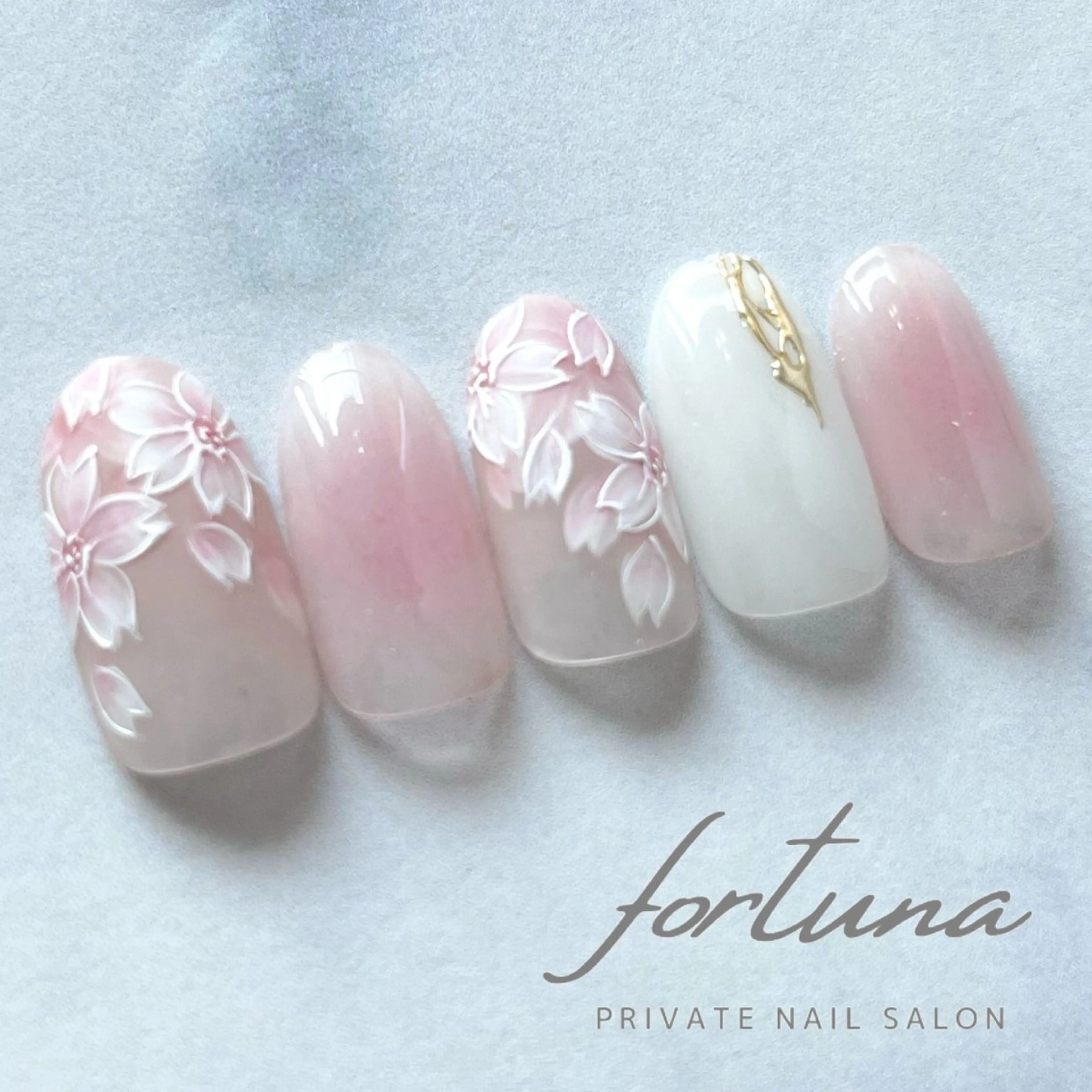 ネイル 桜ネイル フラワーネイル 春ネイル fortuna 武藤裕美のネイルデザイン