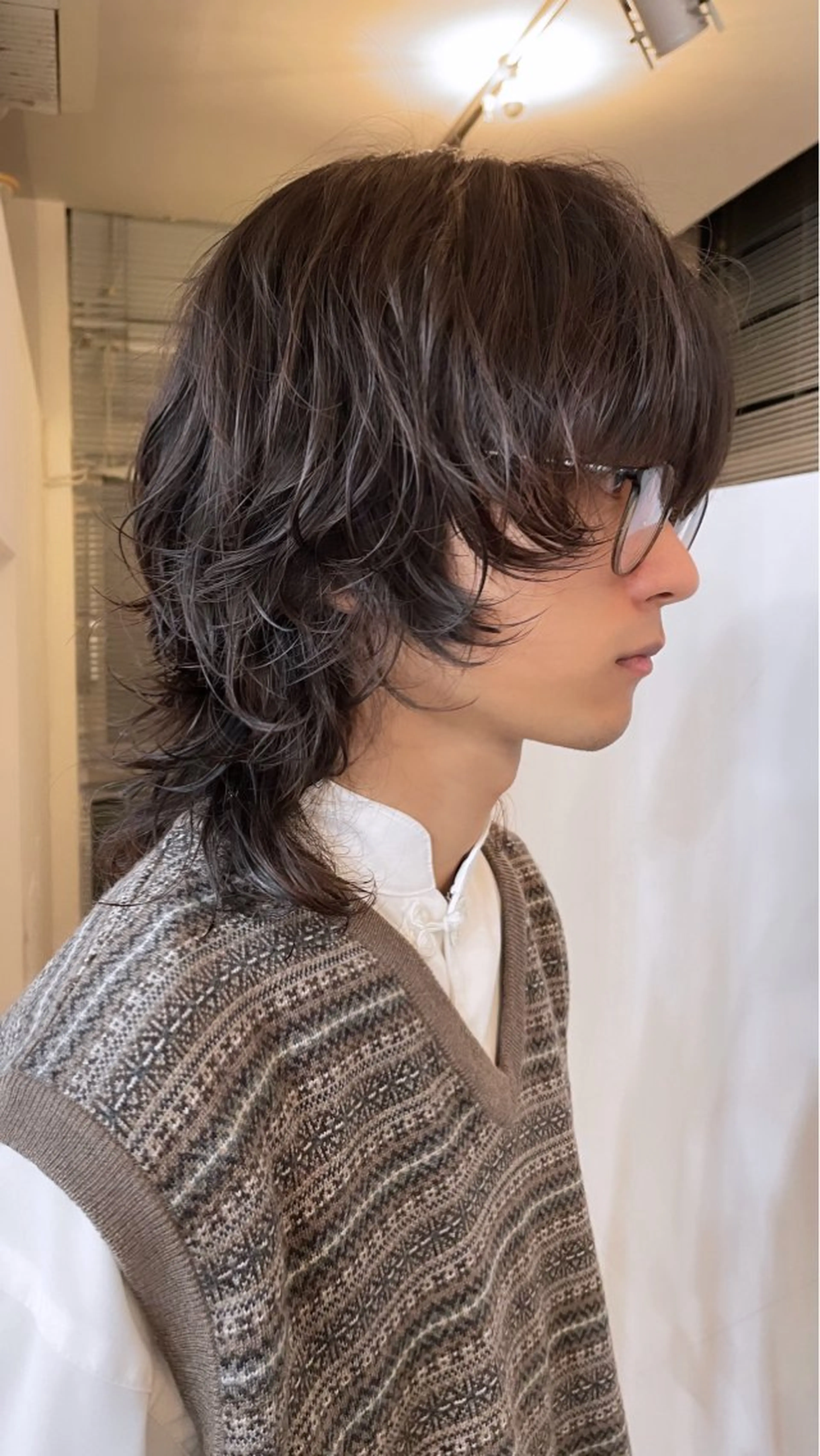 パーマ メンズ メンズパーマ メンズウルフカット ウルフカット ボブ/レイヤー /河内温太のヘアスタイル