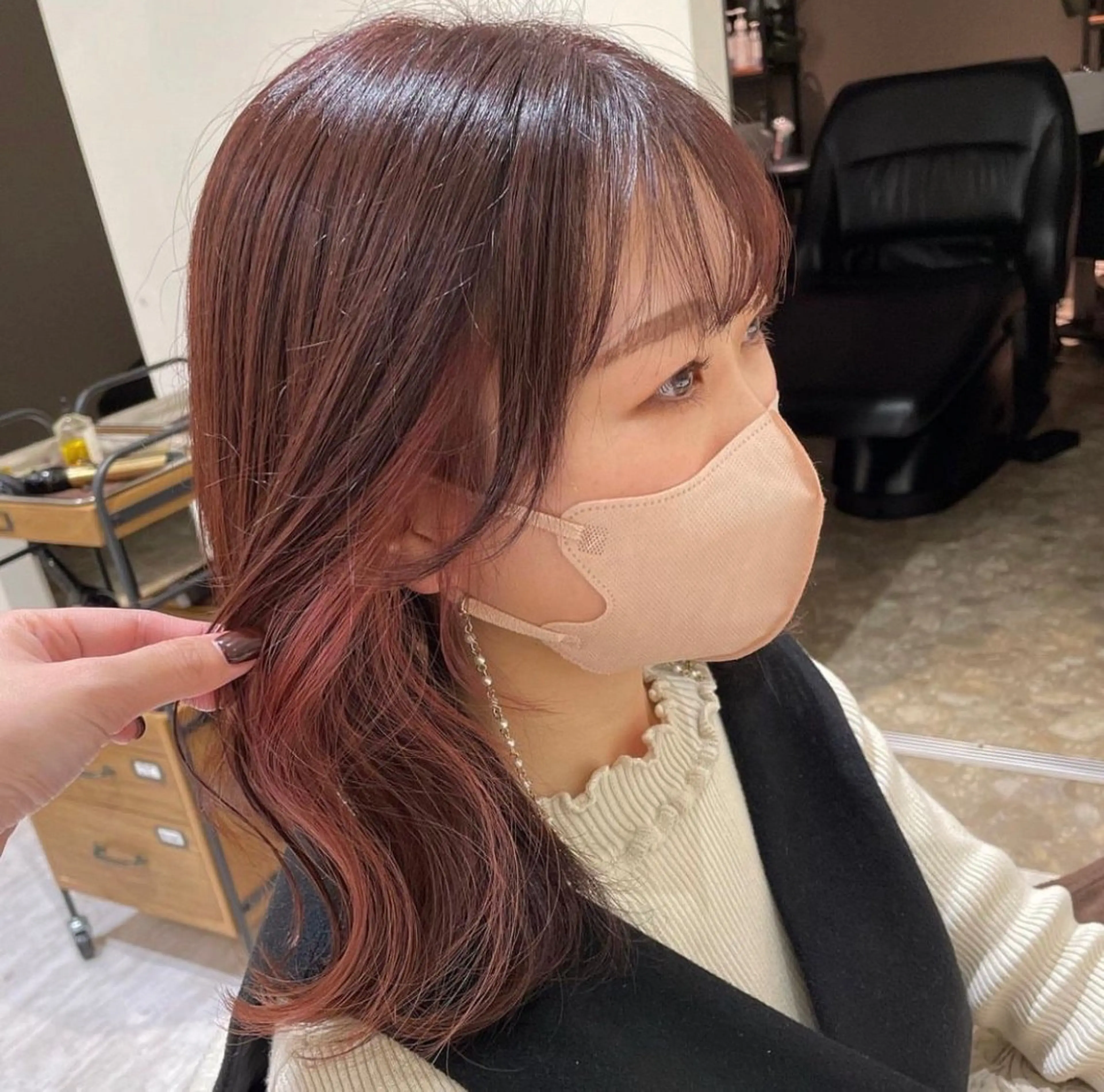 カラー イヤリングカラー lole.所属・lole. まさきのヘアスタイル