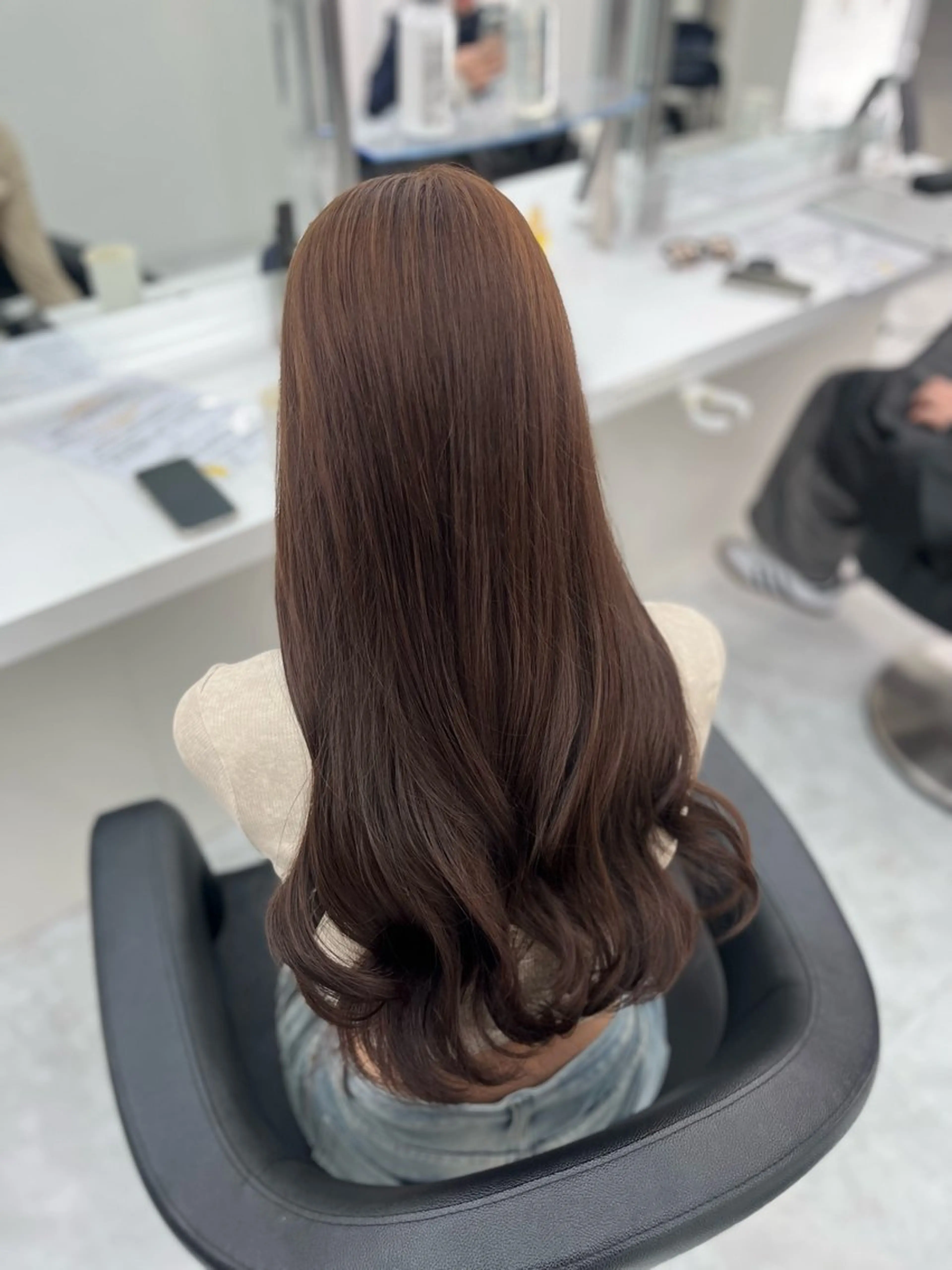 ロング ヘアカラー トリートメント ヘッドスパ ヘアセット ♡ナチュラルガーリー ♡ベージュ♡RINAのヘアスタイル