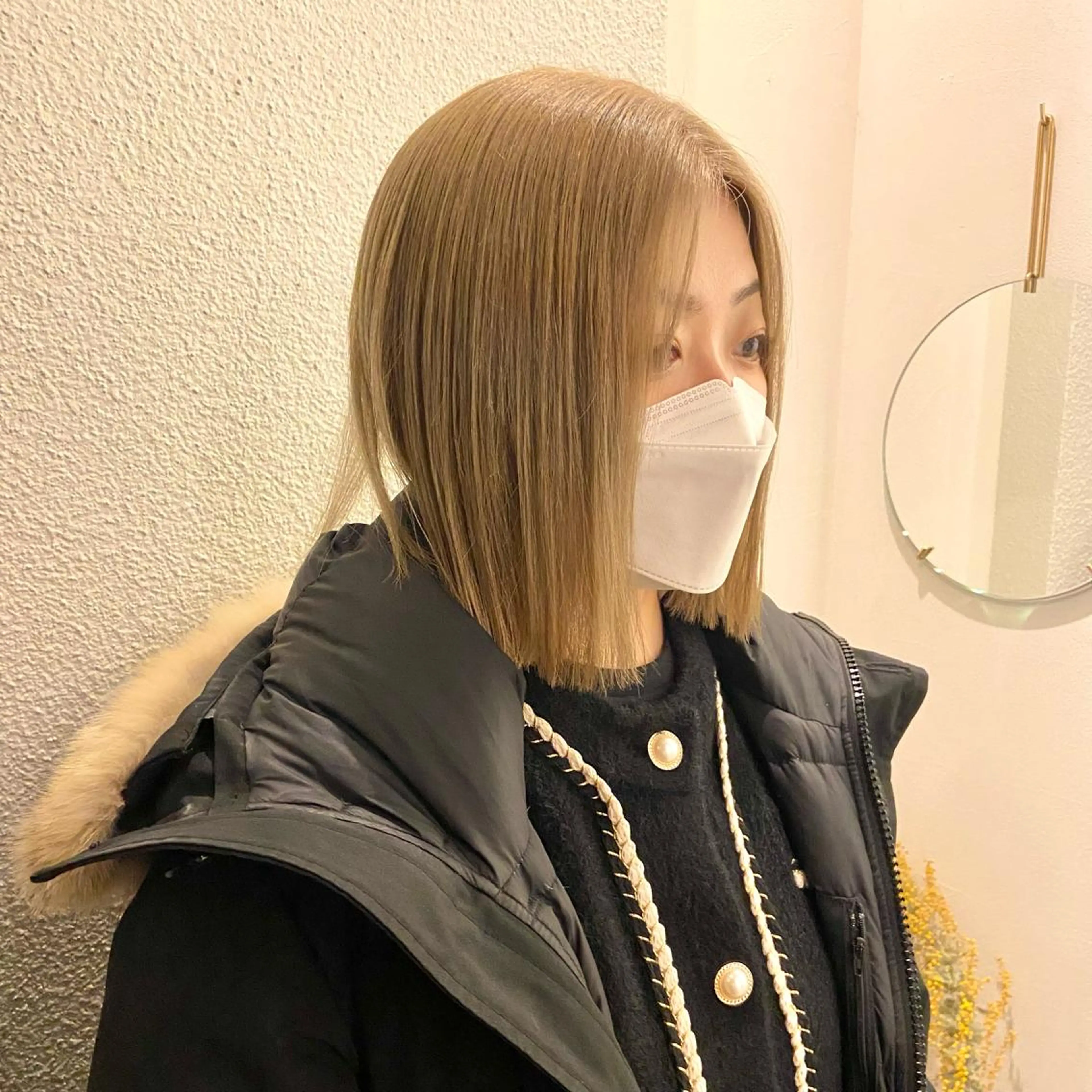 ミディアム カラー カット ヘアカラー écouter所属・ジェンダーレスカット ハイトーン/カイセイのヘアスタイル