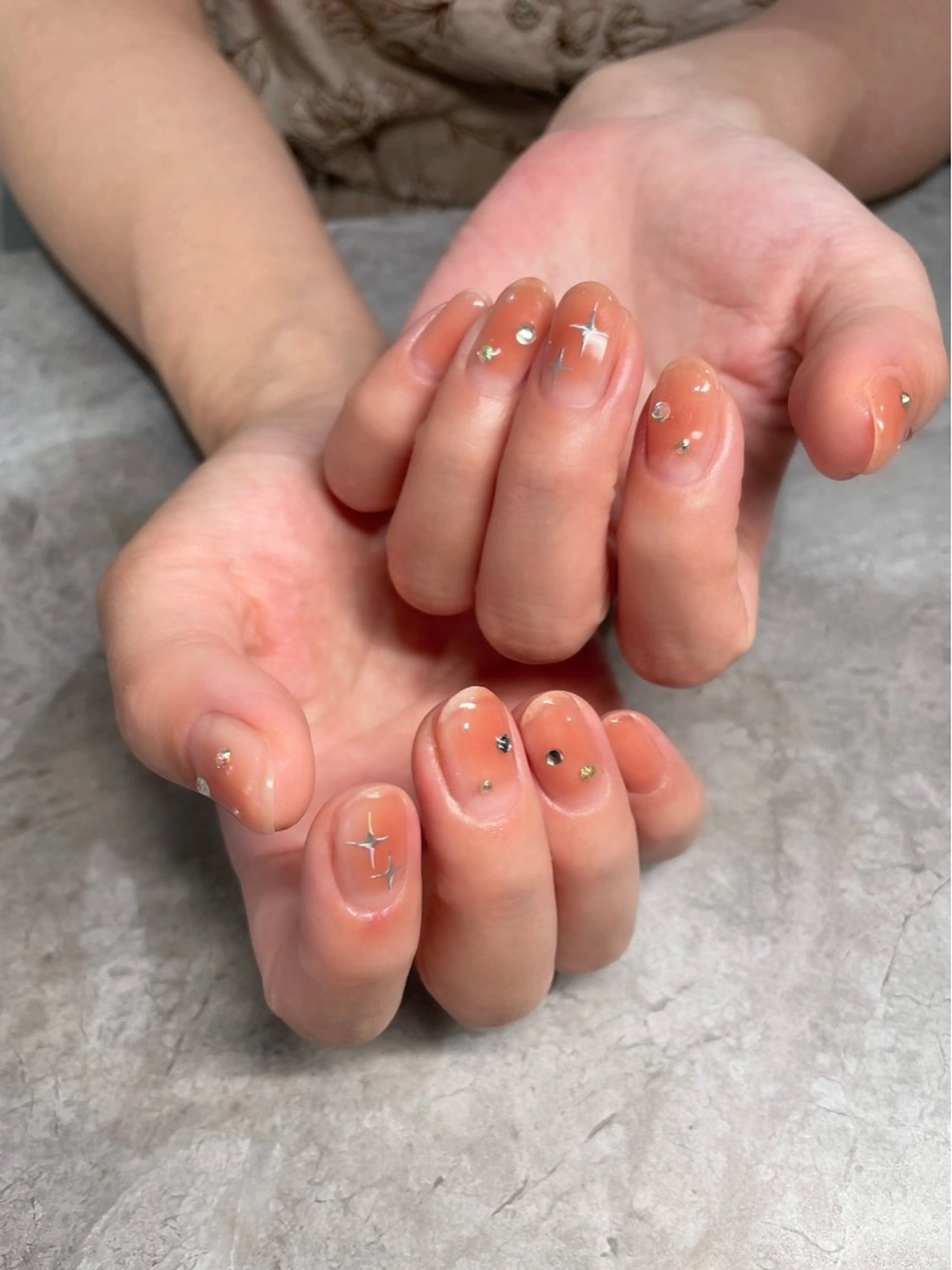 ネイル オレンジ Nail Salon Lindaのネイルデザイン