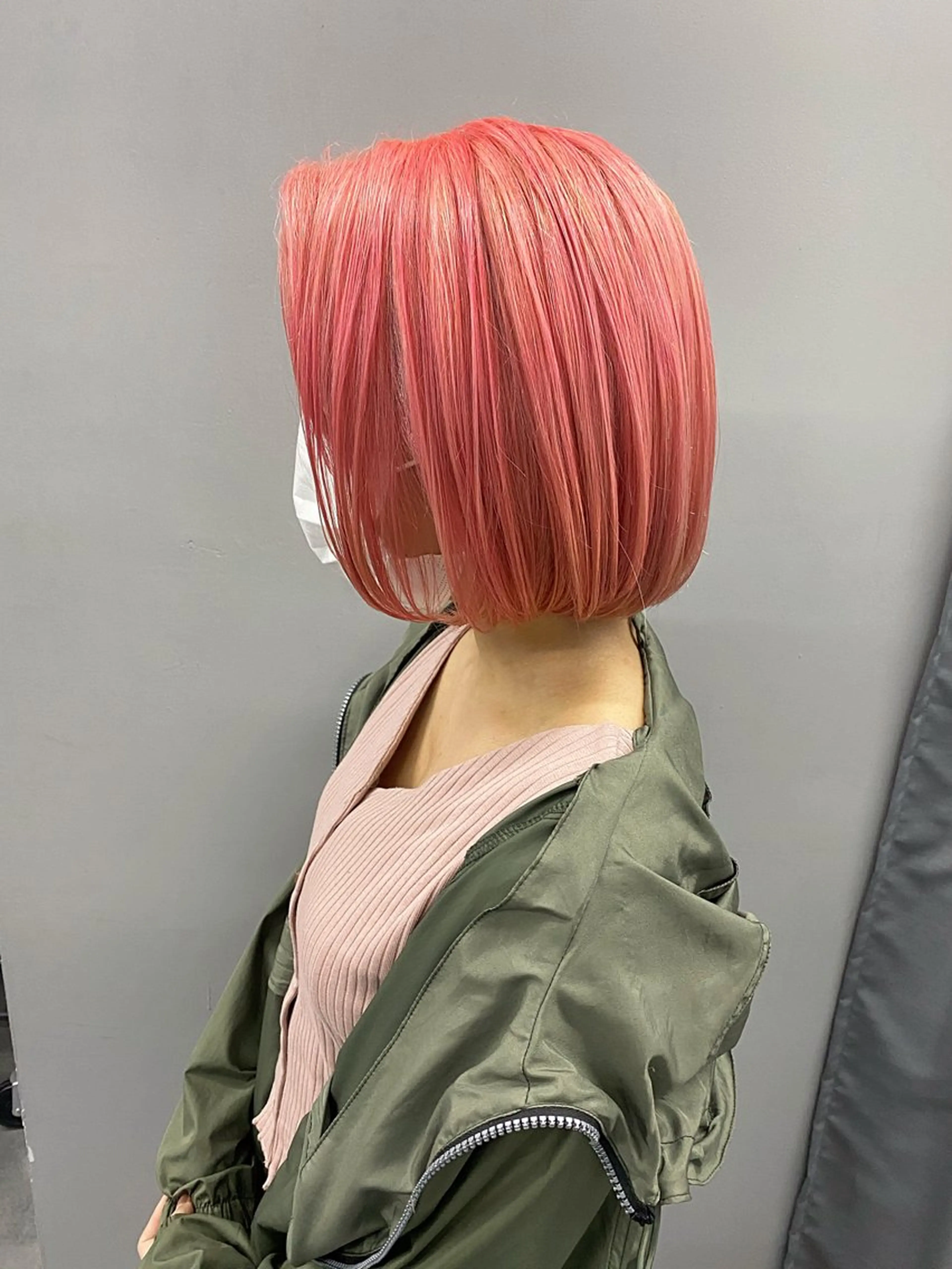 ショート カラー ピンクカラー ヘアカラー トリートメント 【痛くないブリーチ】 野村友大のヘアスタイル