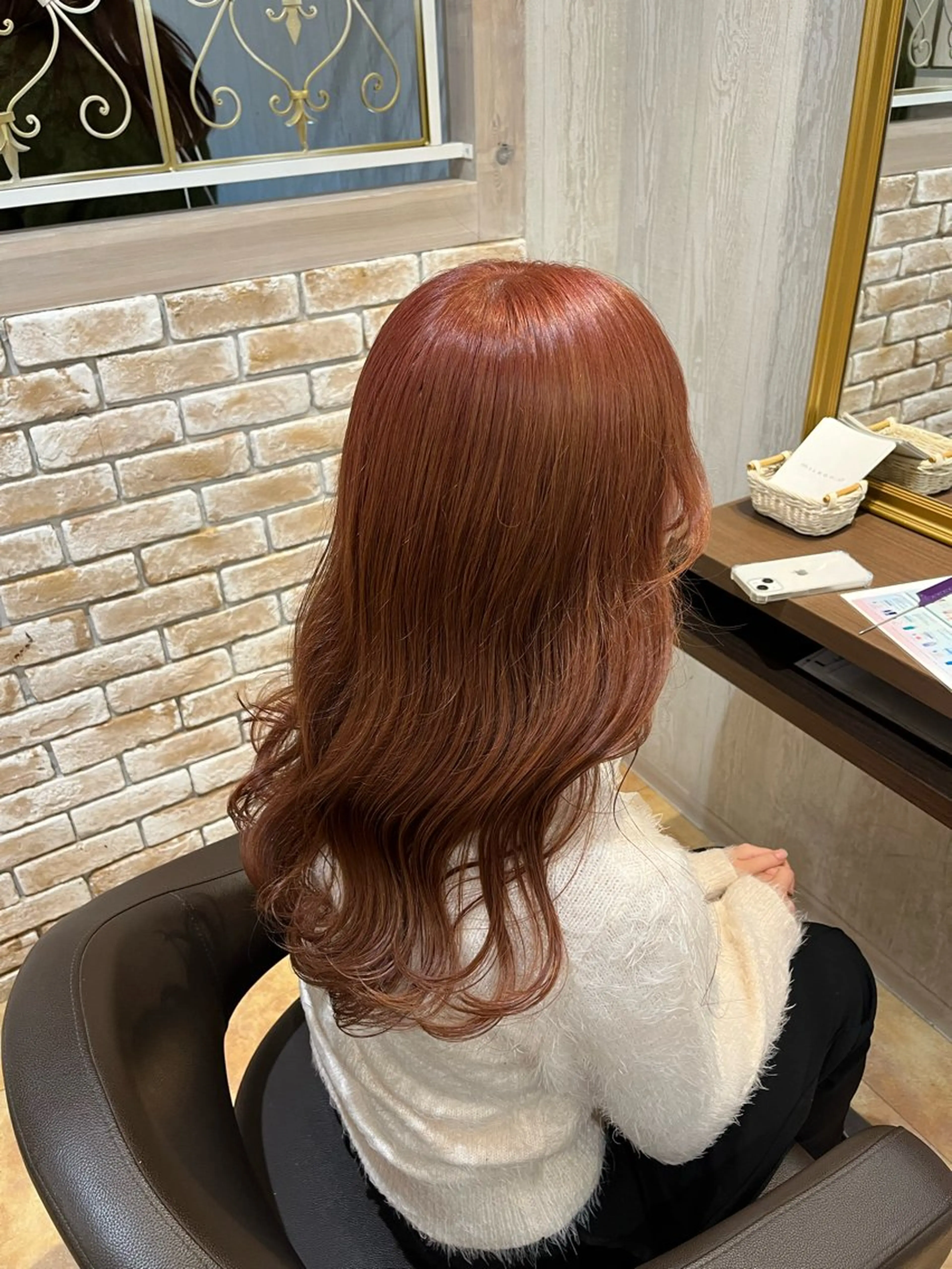 ロング カラー ブリーチ ダブルカラー ブリーチなしカラー ピンクカラー ヘアカラー ブリーチなしWカラー 透明感/Rickyのヘアスタイル