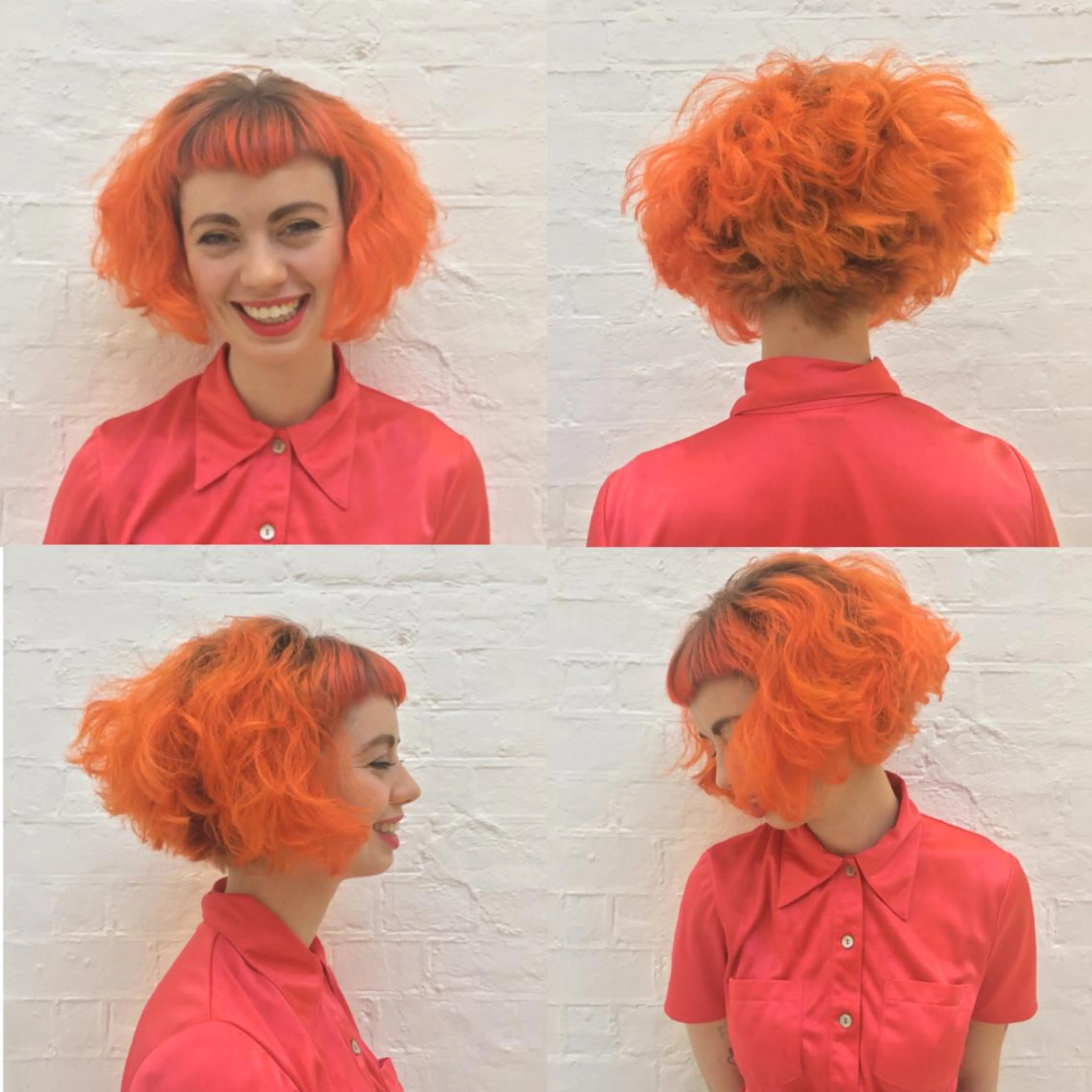 ミディアム カラー ブリーチ オレンジ 韓・中華美女ヘア 🇰🇷×🇨🇳のヘアスタイル