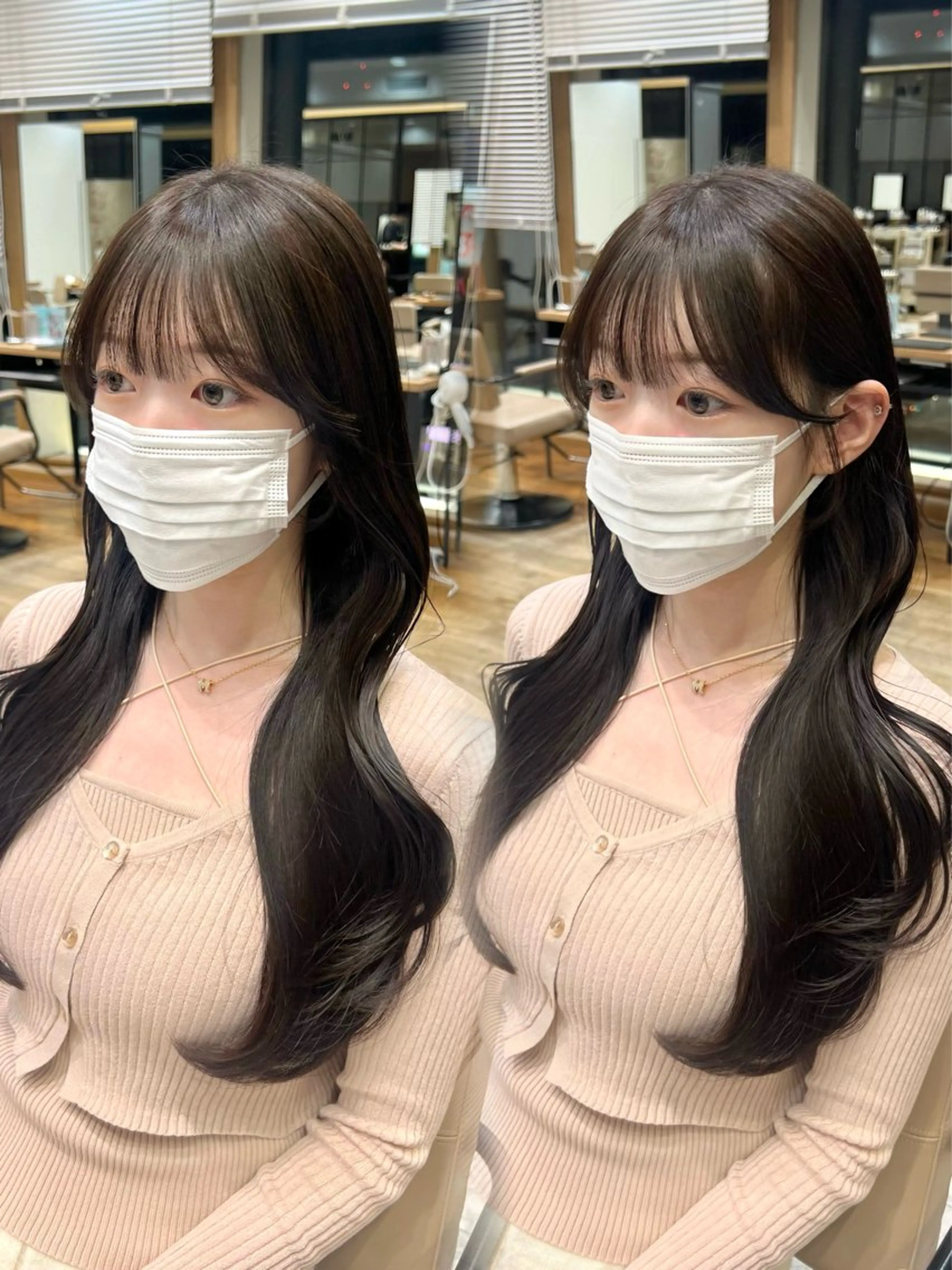 ロング ロングレイヤー くびれヘア 顔まわりレイヤー 顔周りカット レイヤーカット カット ヘアカラー トリートメント 🧡くびれヘア/前髪 顔周り🧡久原結衣のヘアスタイル