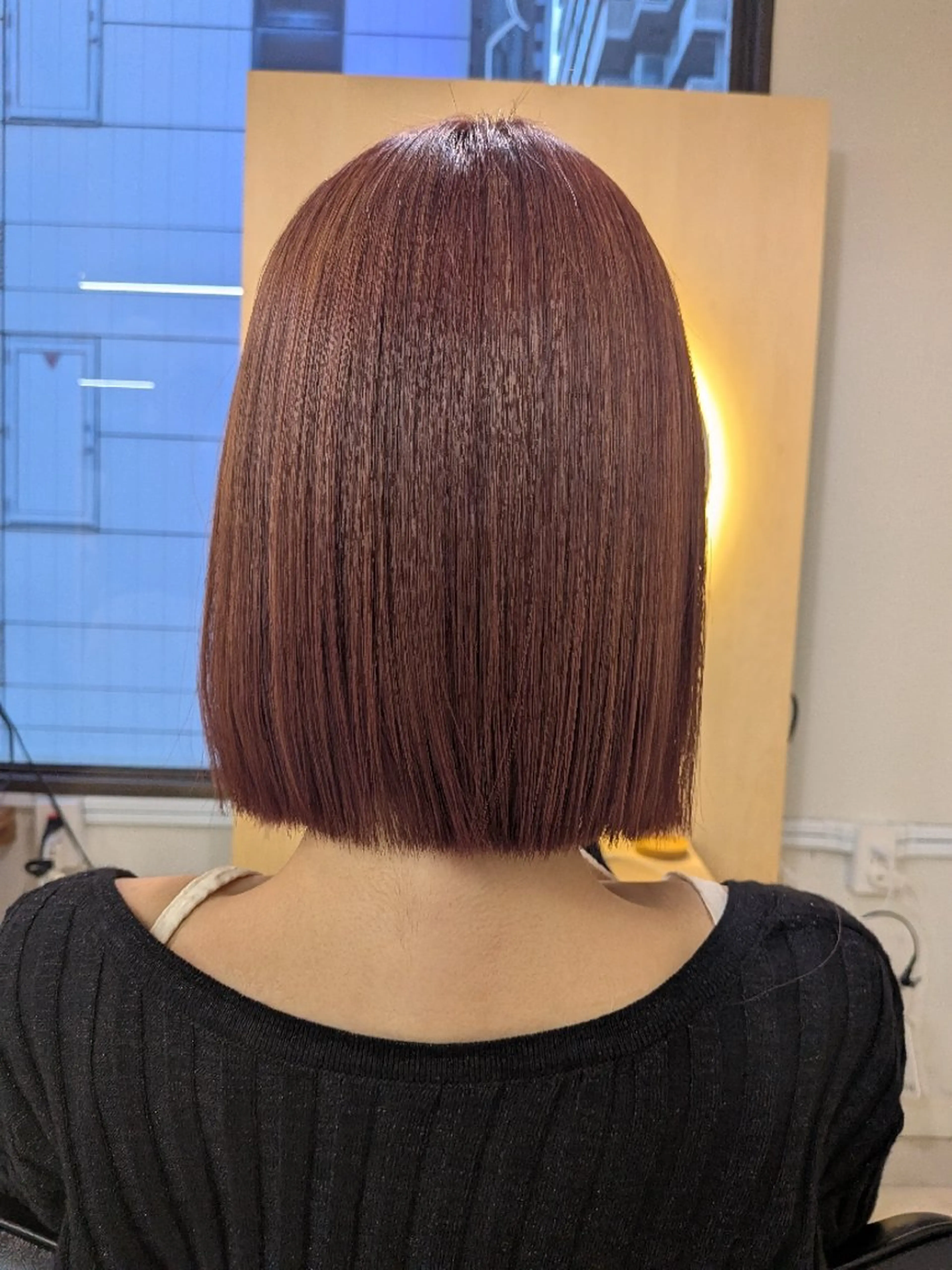 ミディアム ピンクブラウン 伊藤 りきのヘアスタイル