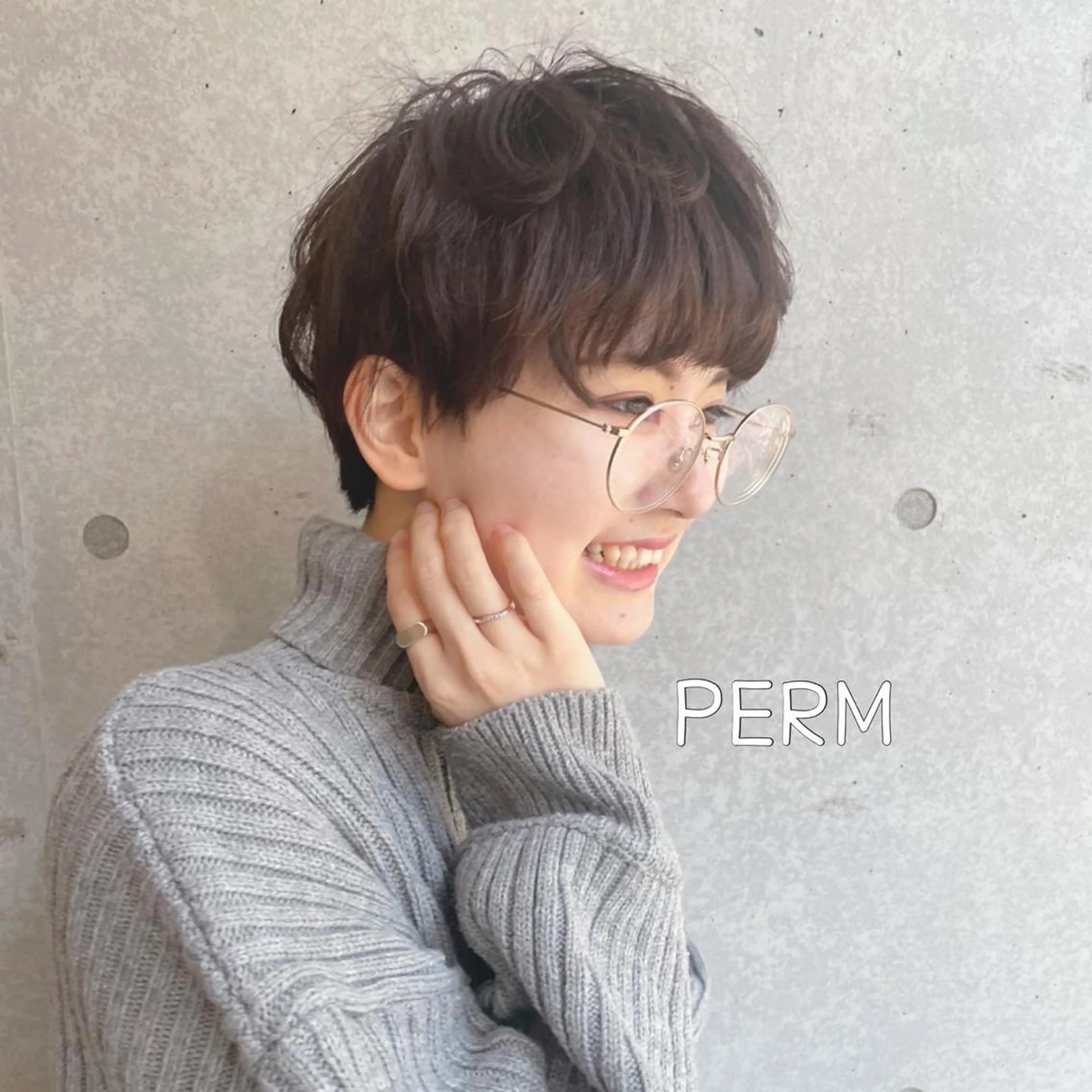 ショート カット パーマ トリートメント 🤍モテ髪🤍 🪽店長anju🪽のヘアスタイル