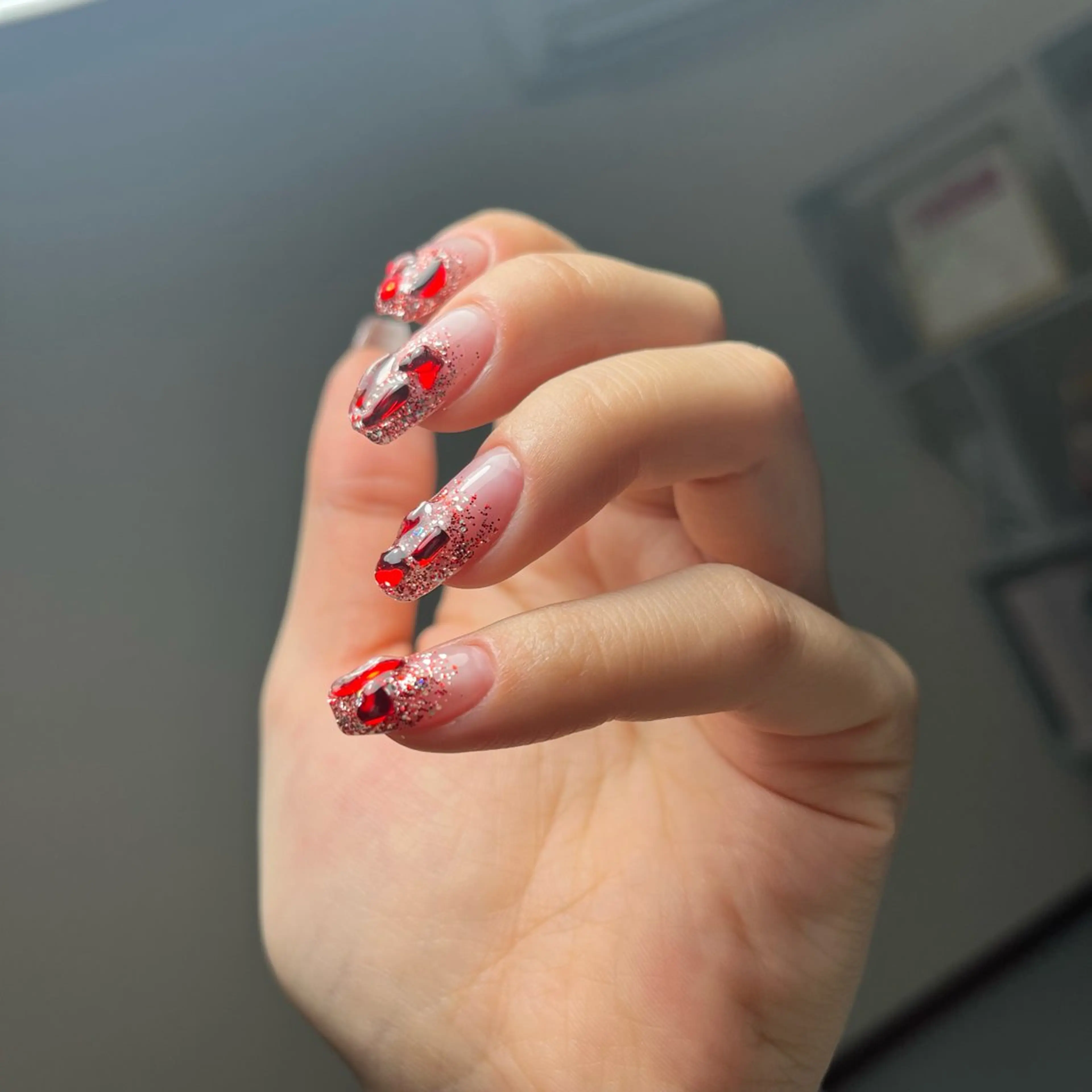 ネイル グラデーション ラメ(グリッター) ラメグラデーション ストーンネイル janma.nail ✳︎akiのネイルデザイン