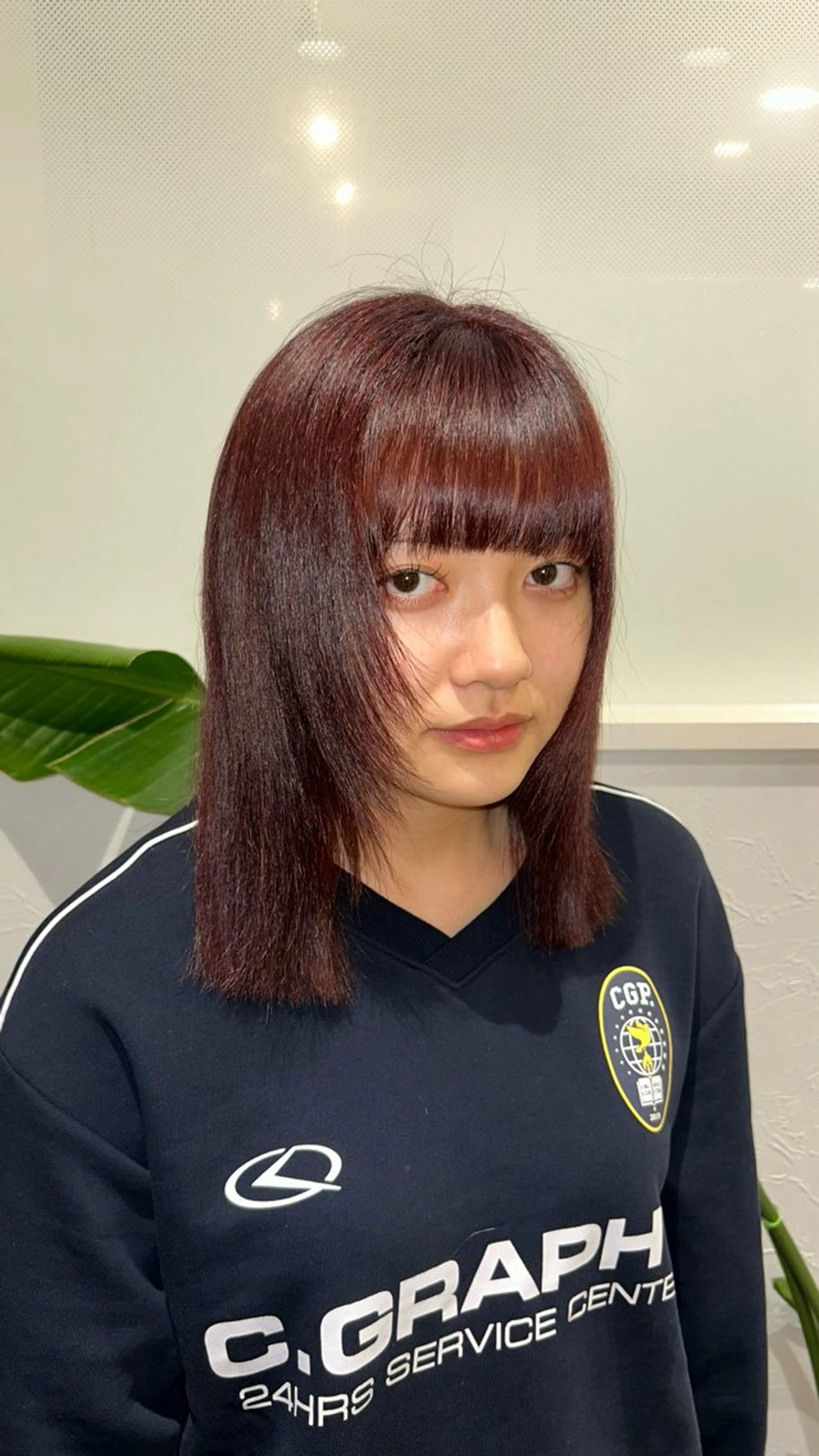 ミディアム ヘアカラー 平井 咲紀のヘアスタイル